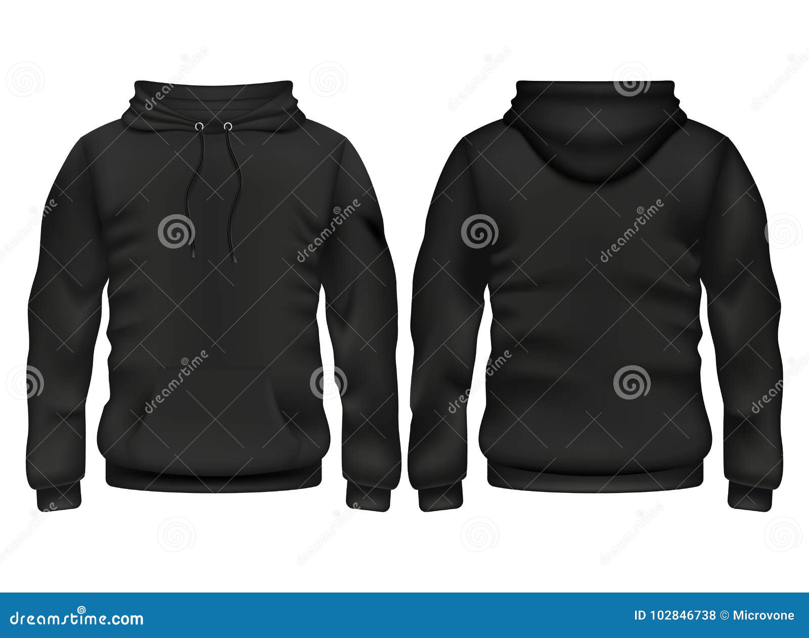 hoodie noir dos