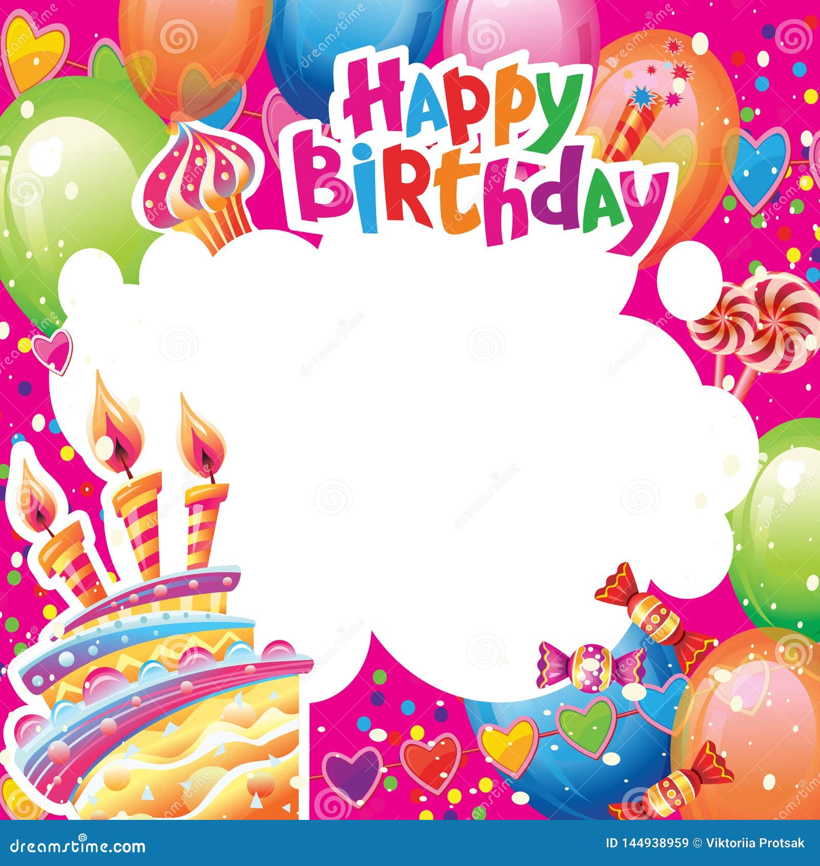 Calibre Pour La Carte D Anniversaire Avec L Endroit Pour Le Texte Illustration De Vecteur Illustration Du Calibre Avec Calibre Pour La Carte D Anniversaire Avec L Endroit Pour Le Texte Illustration De Vecteur Illustration Du Calibre Avec