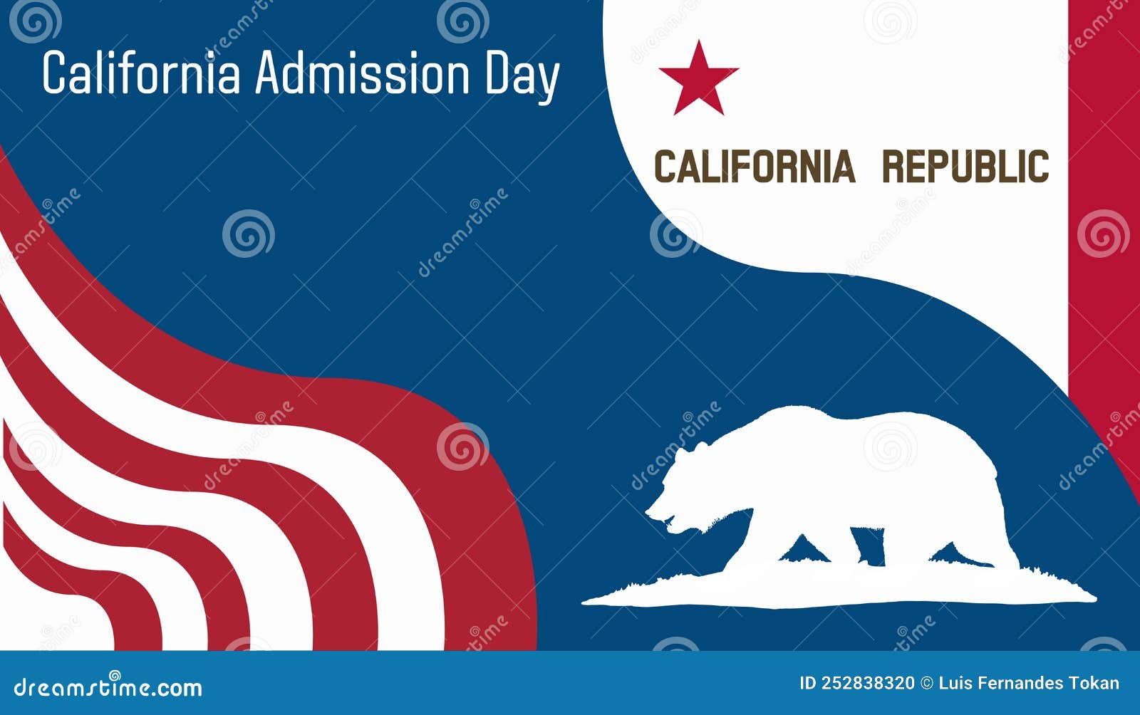 California Admission Day, Copy Space Area, Special Design Stock Vector