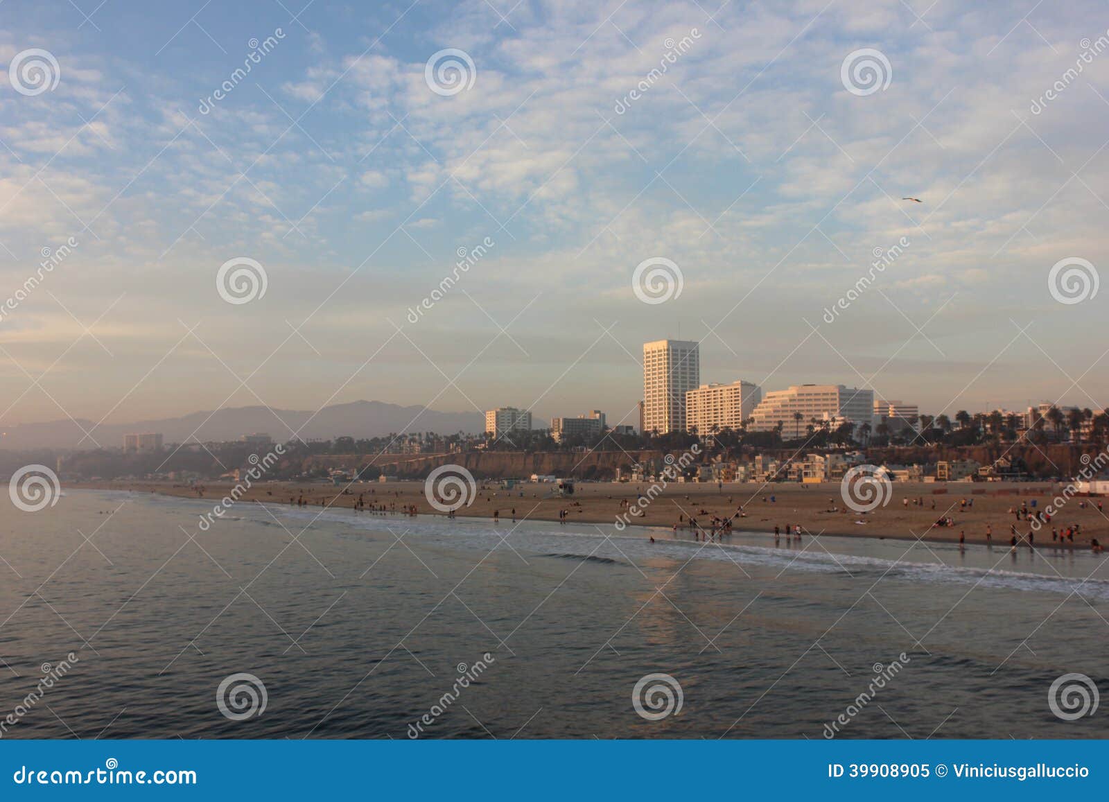 California beach. View from Santa monica Pier