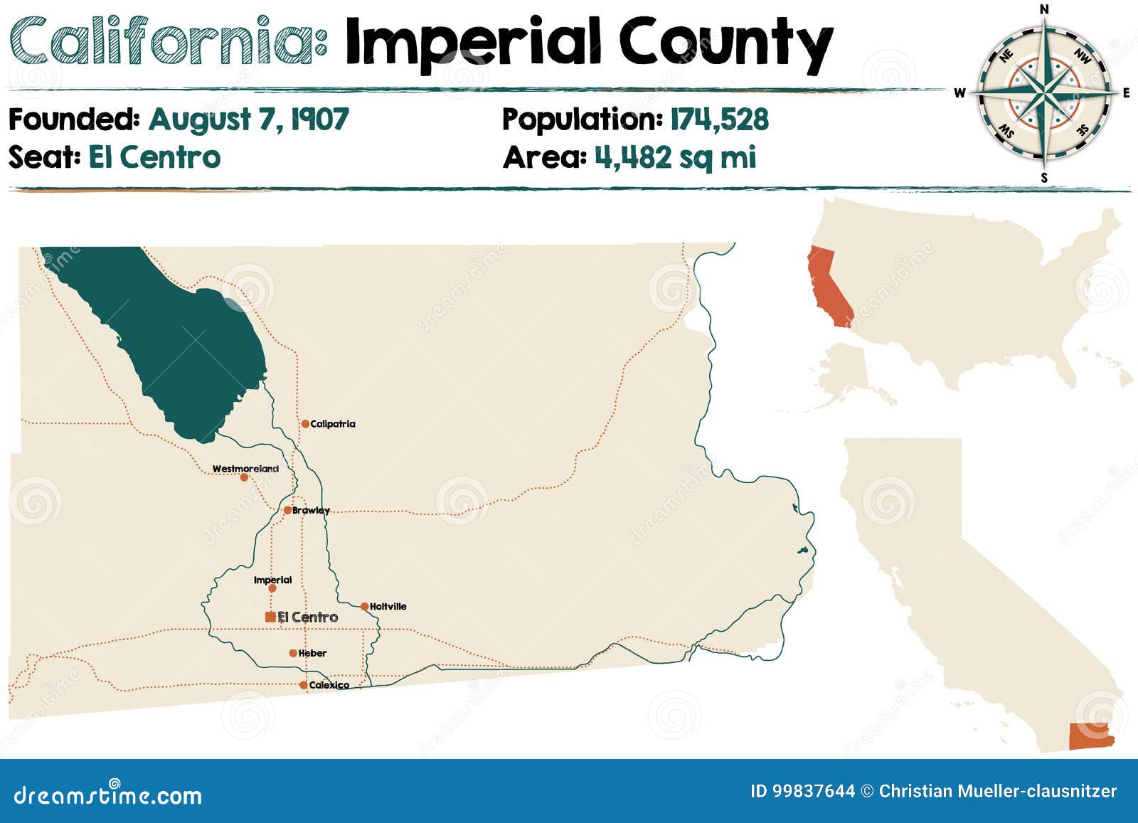 California: Imperial County Map Vector Illustration CartoonDealer com California: Imperial County Map Vector Illustration CartoonDealer com