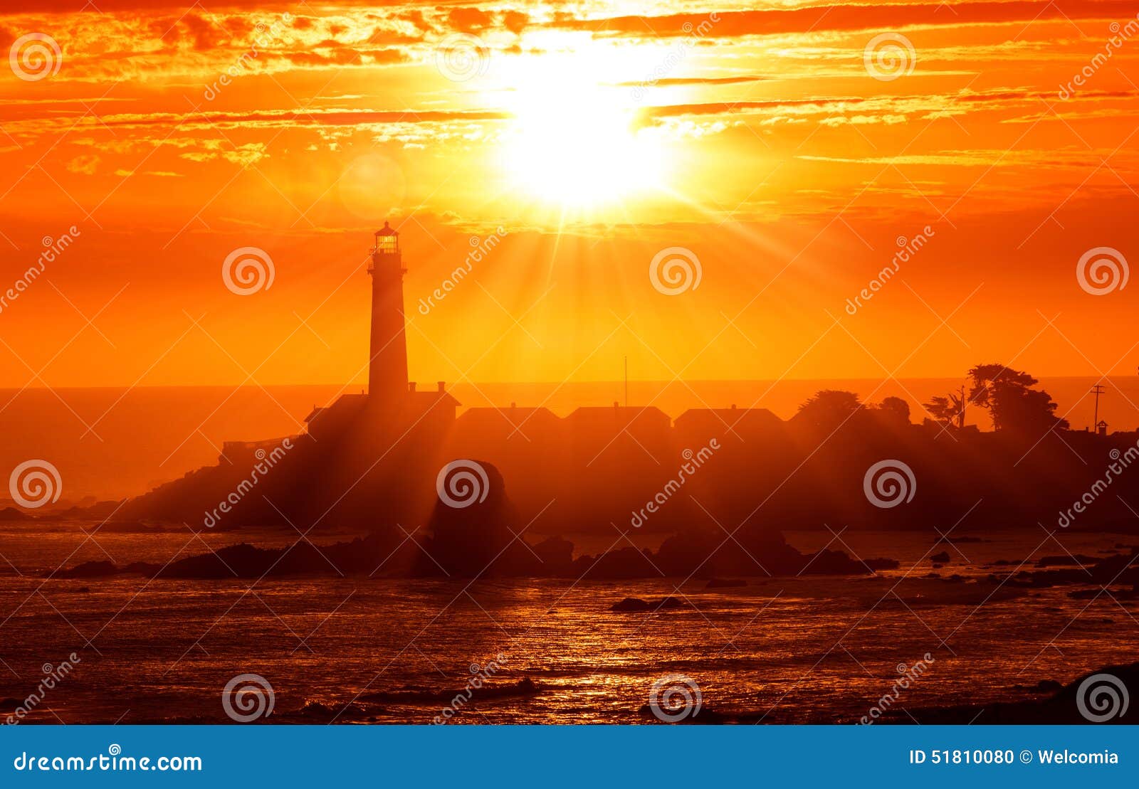 california lighthouse sunset
