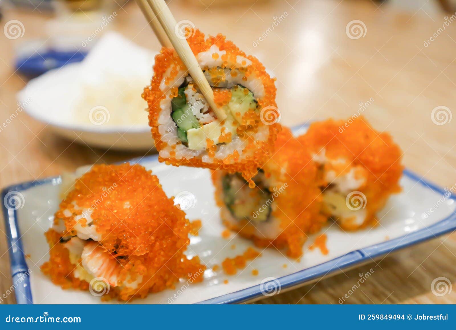 California Maki , Japanese Rolls or Rice Rolls Stock Photo Image of