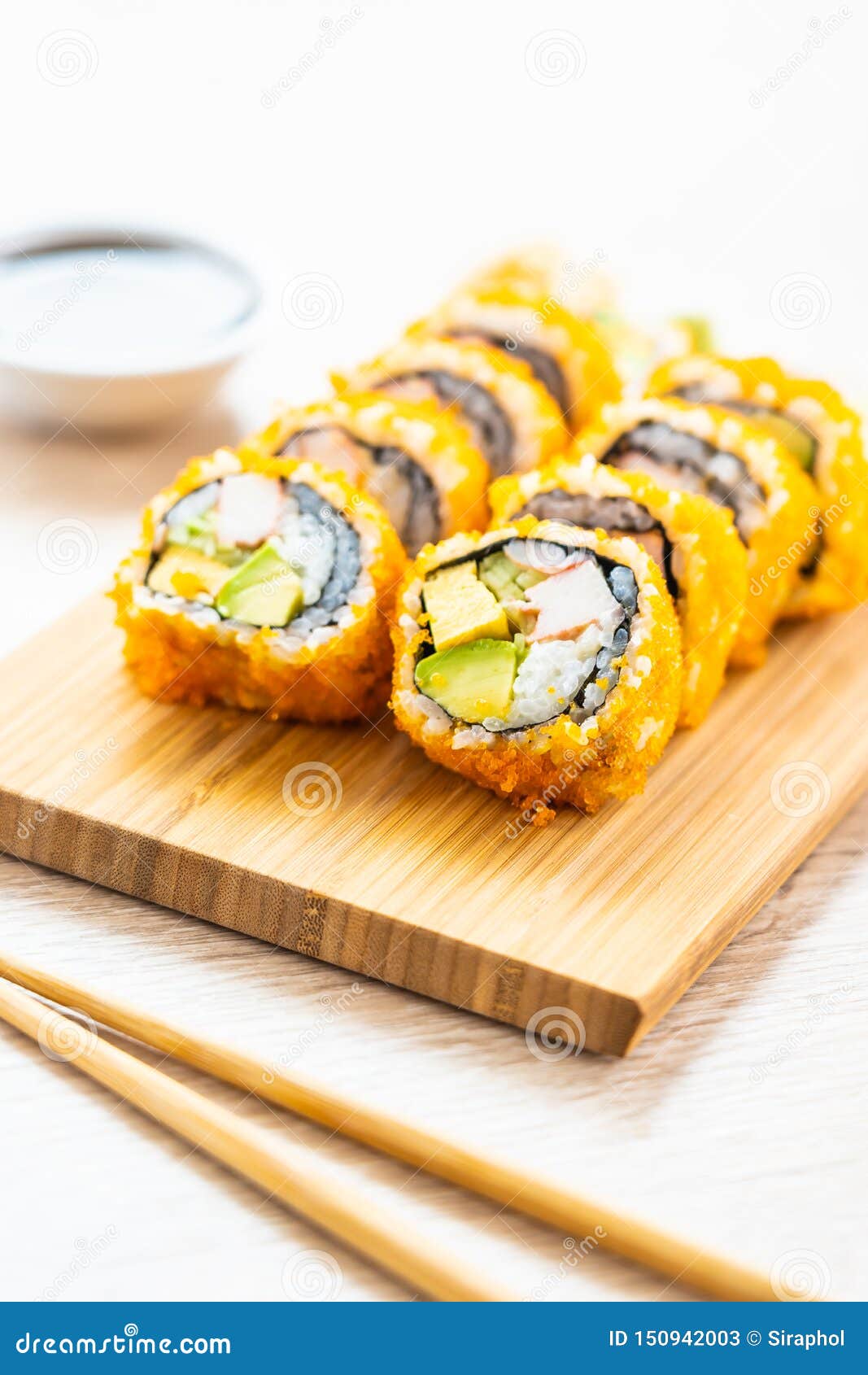 California Maki Rolls Sushi Stock Image - Image of maki, lunch: 150942003