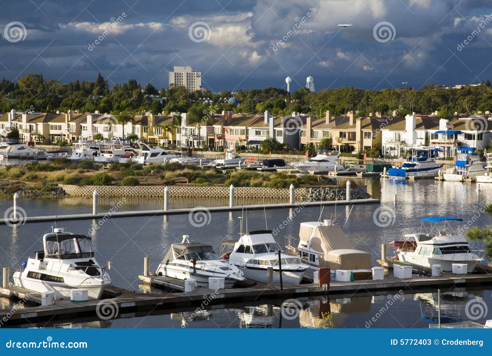 California Marina and Luxury Homes. Stock Image Image of district