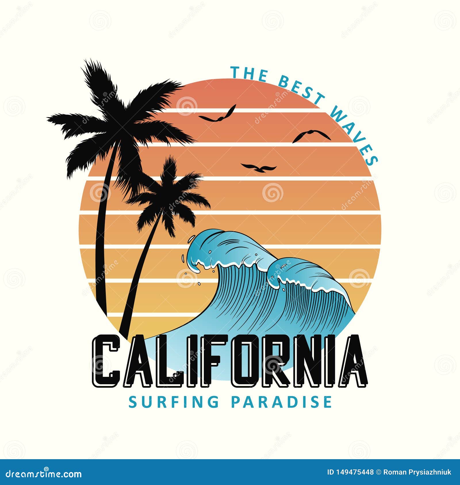 16x16 Multicolor CA California State Californian Gifts Ocean Cali Palm Trees Surfing CA Sea Beach Retro California Throw Pillow 