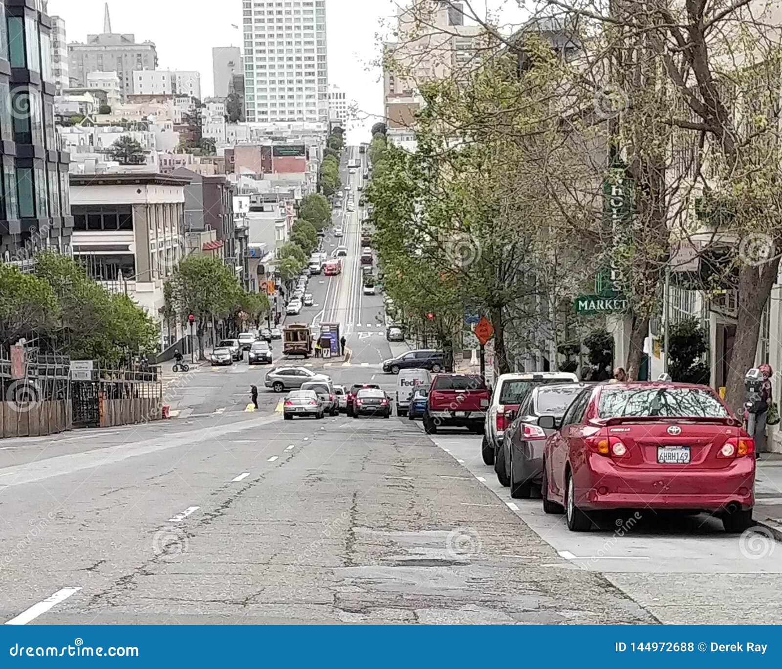 California St San Francisco Ca Stock Photo Image of hill, francisco