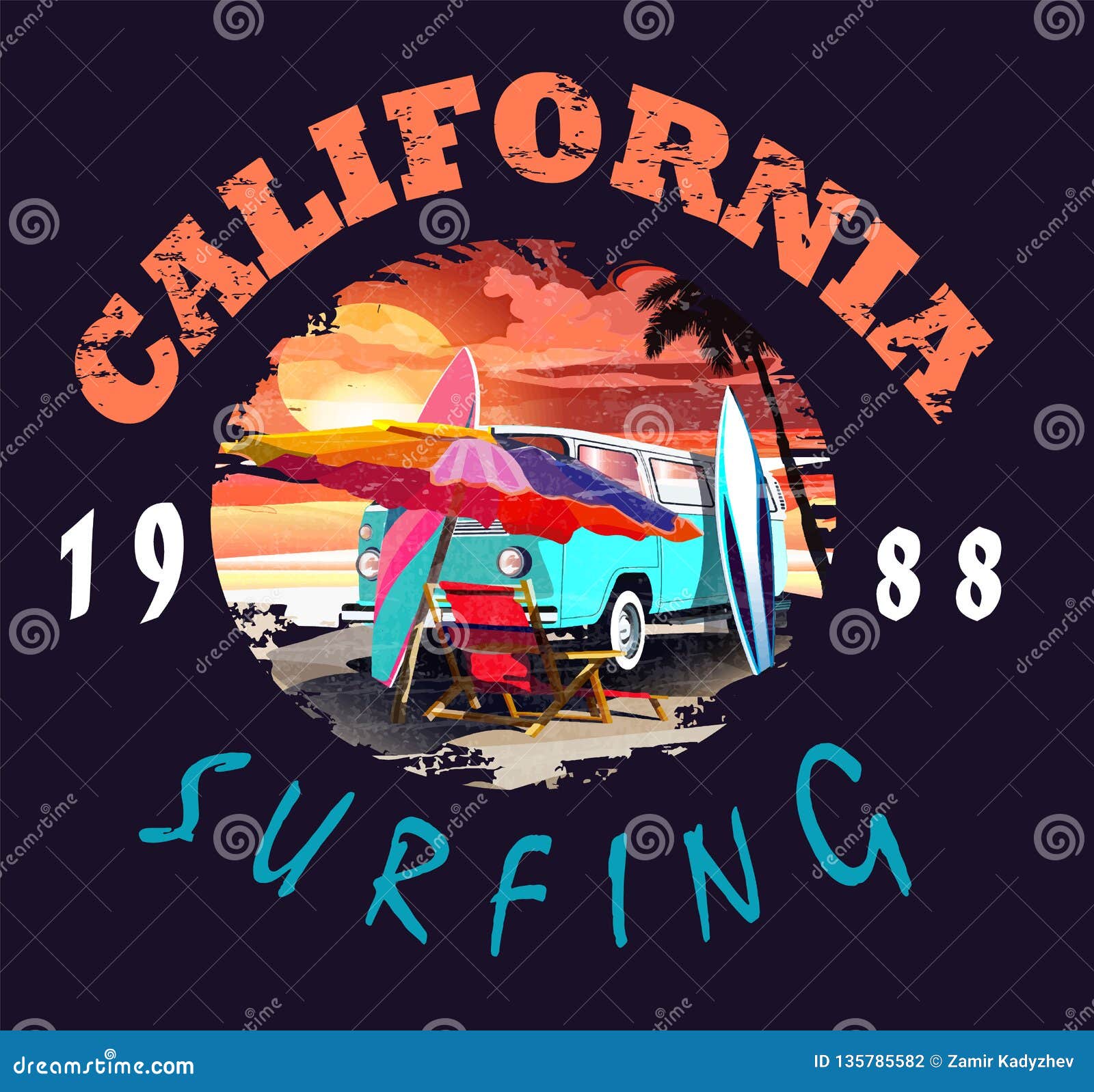 california  , for t-shirt print and other uses