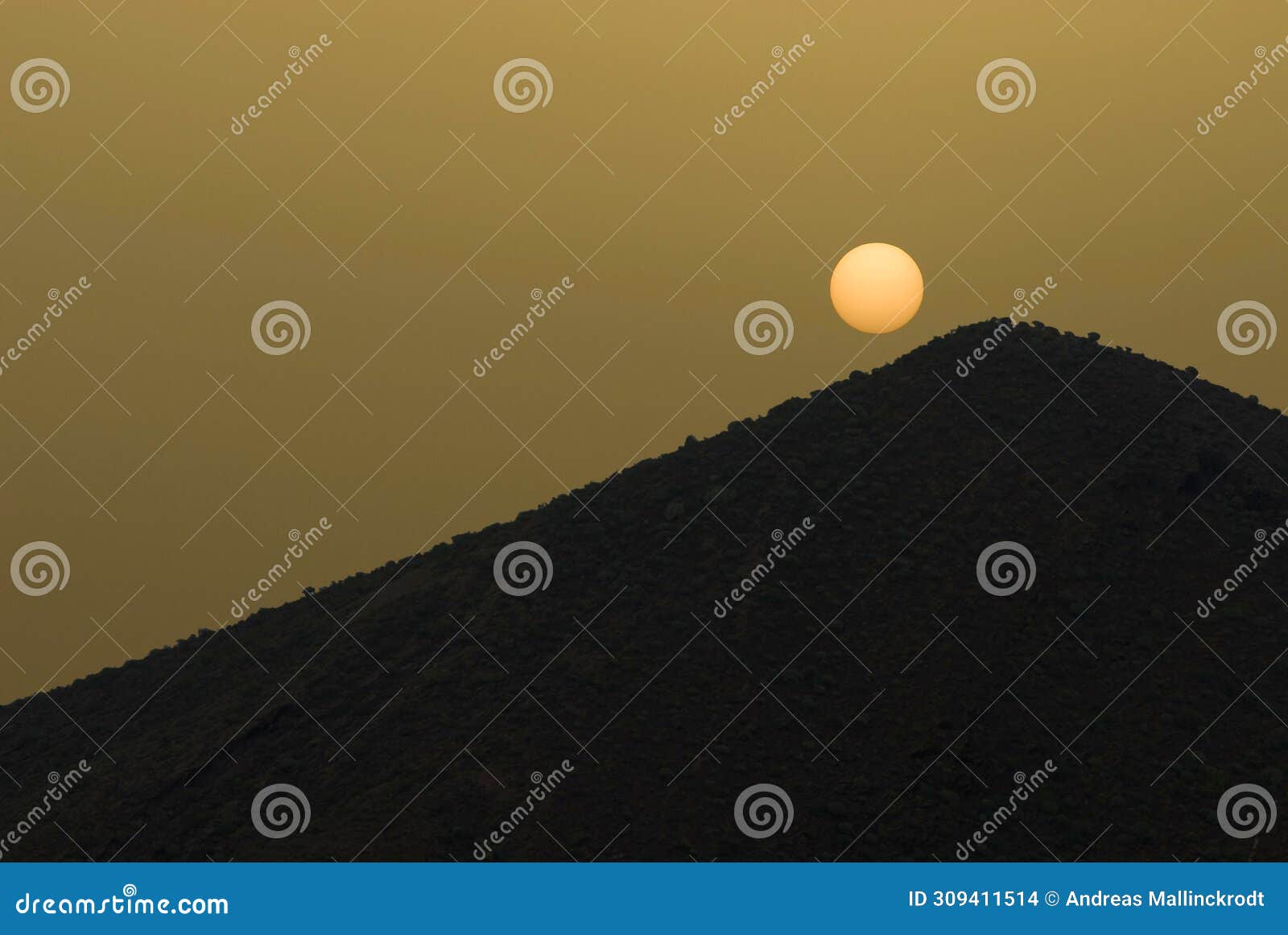 calima on tenerife, sun darkened by sahara dust