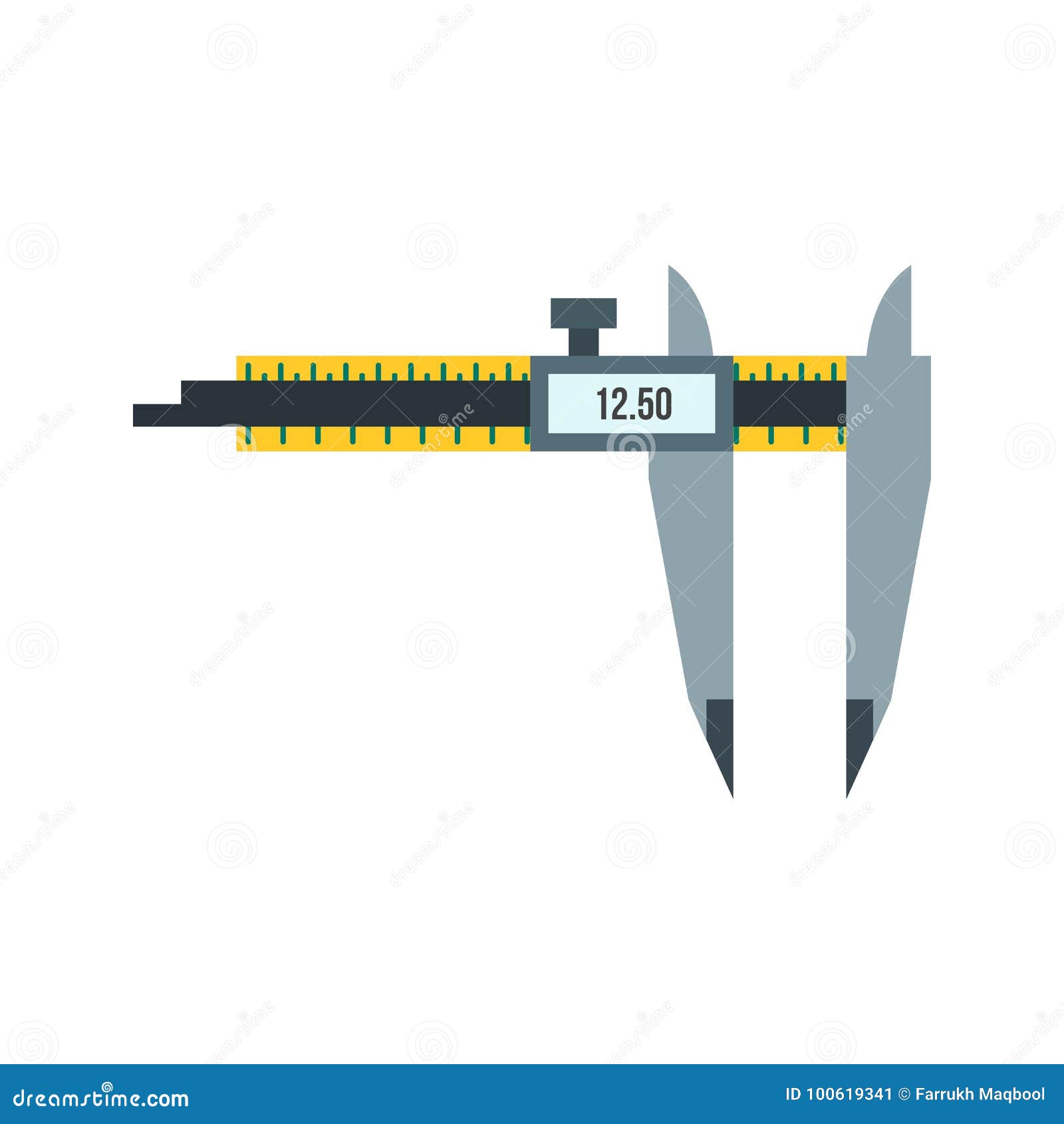 Caliper stock vector. Illustration of equipment, instrument 100619341