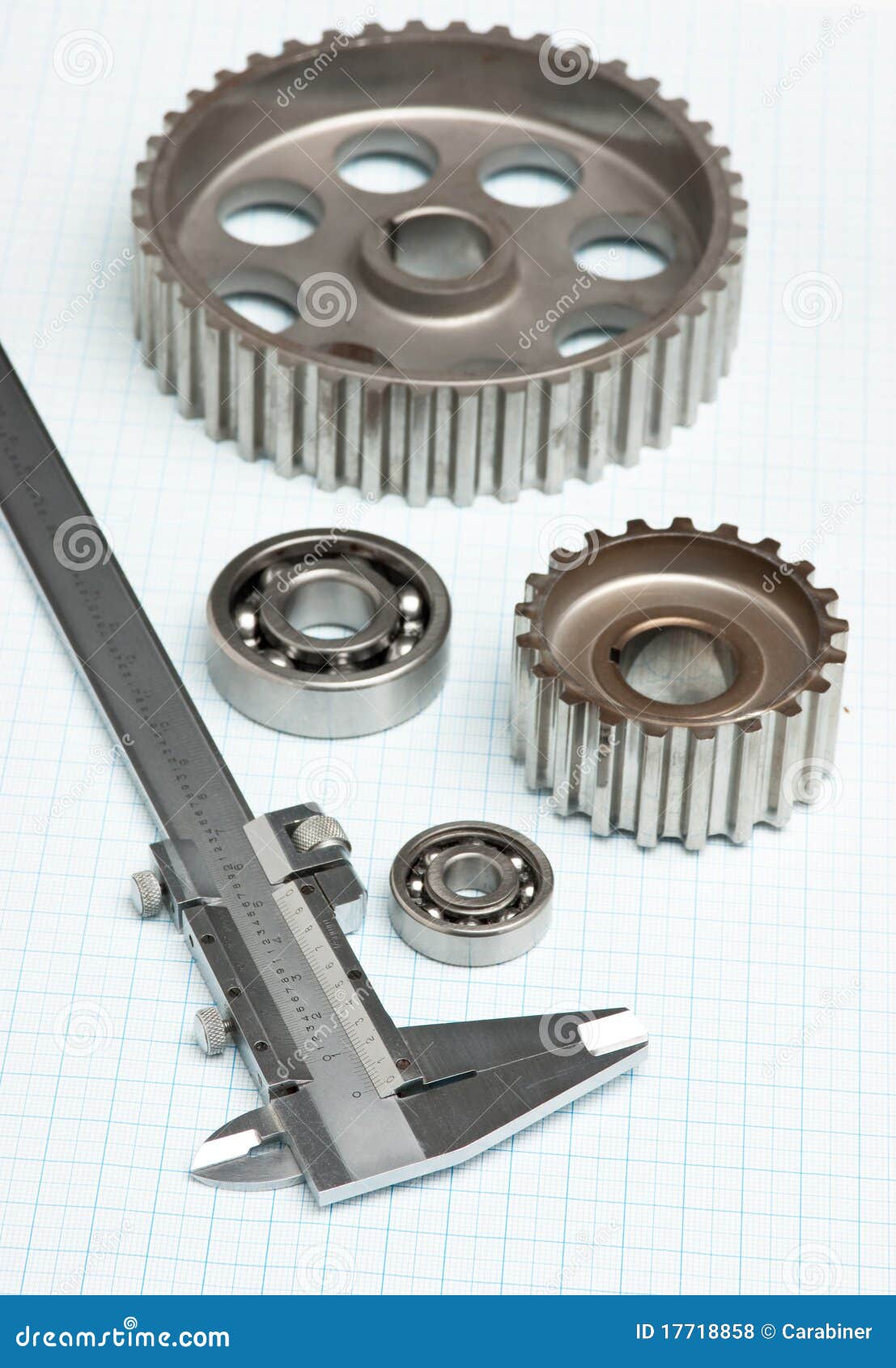 Caliper with Gears and Bearings Stock Photo Image of gears