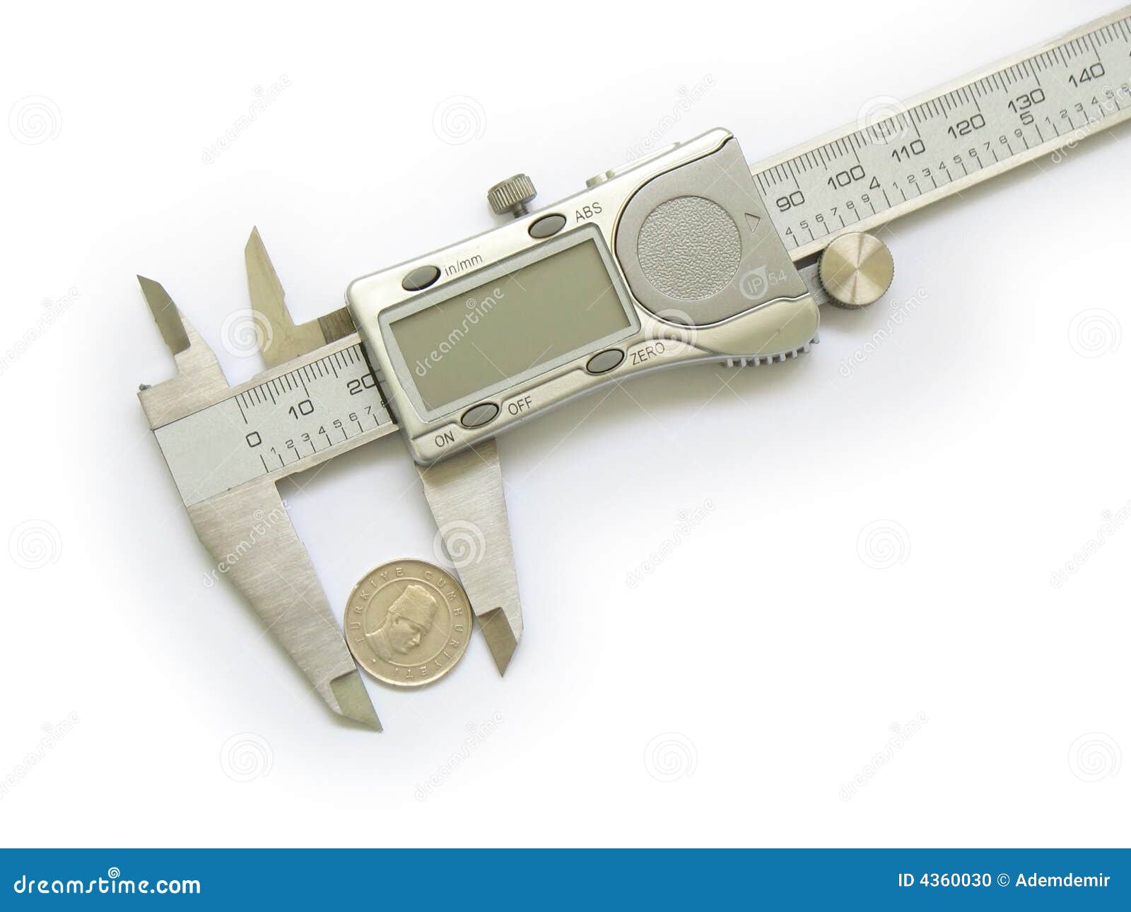 Caliper measures change 2 stock photo. Image of calliper 4360030