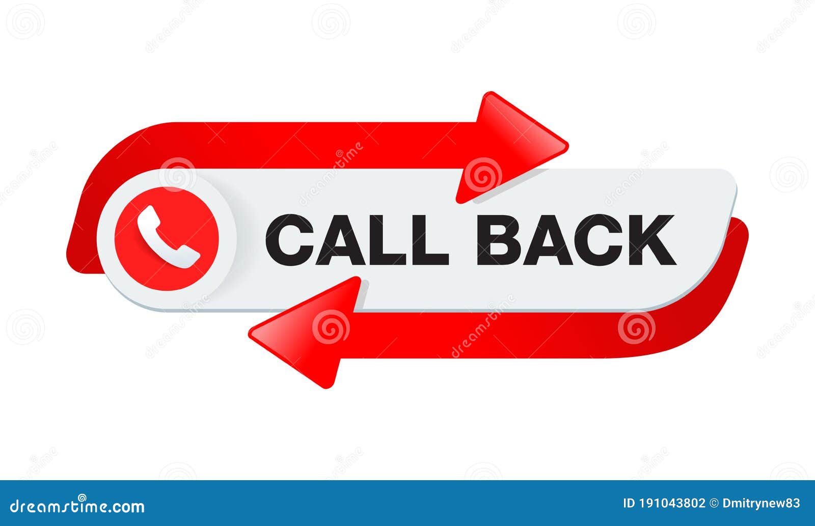 Call back button stock vector. Illustration of sign 191043802