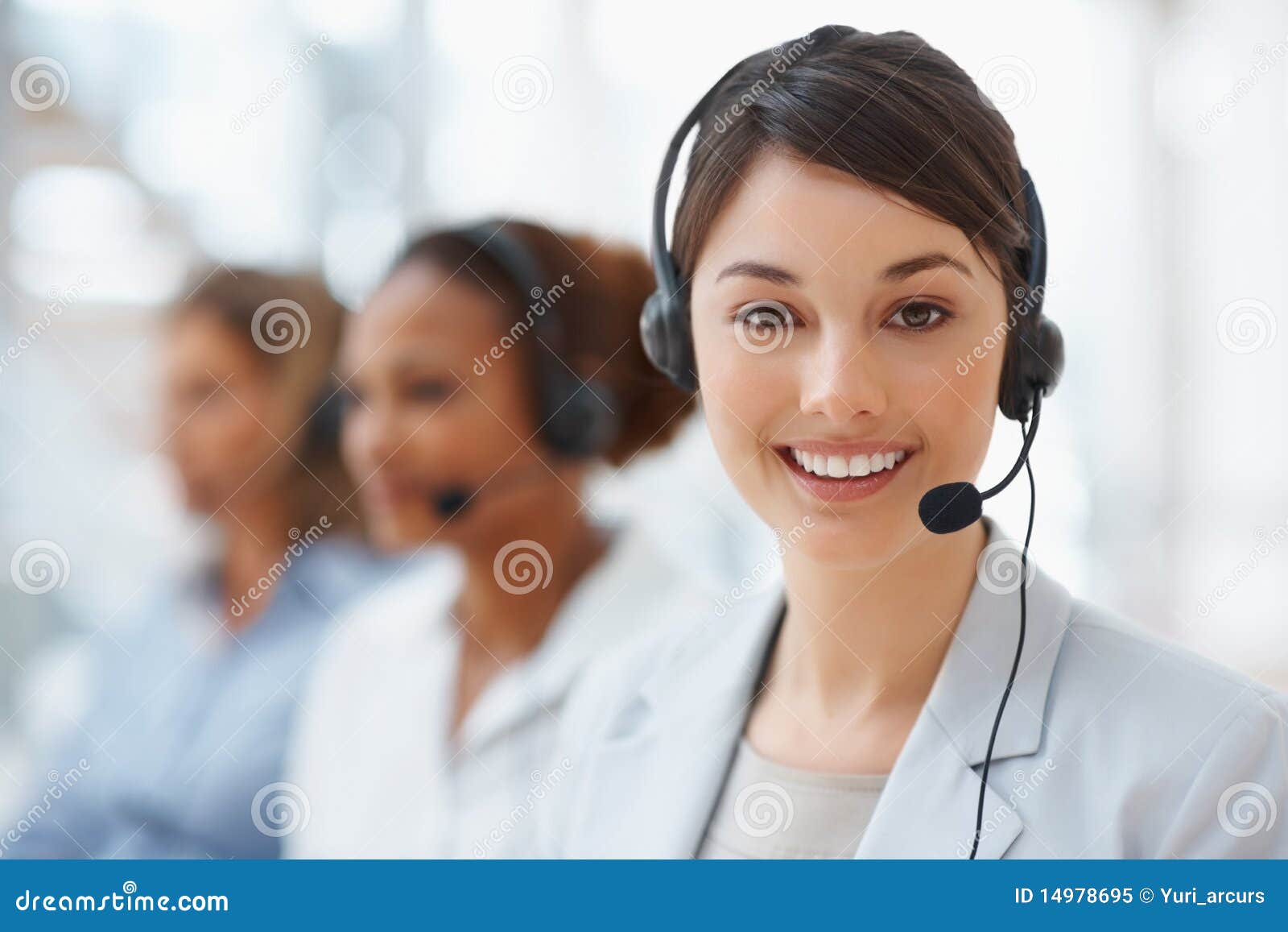 call center employee headset workplace 14978695