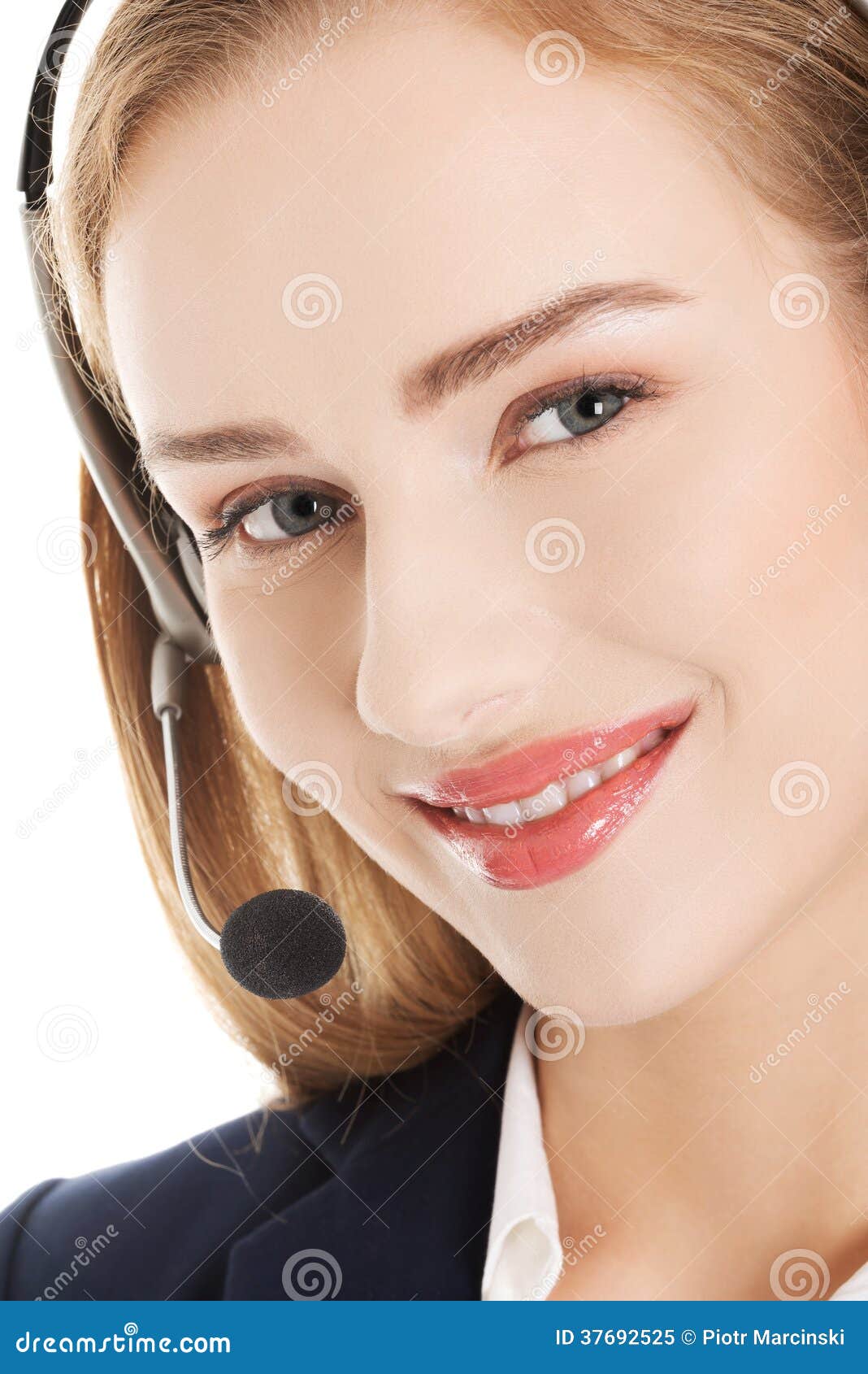 Call center girl. stock image. Image of online, consultant 37692525