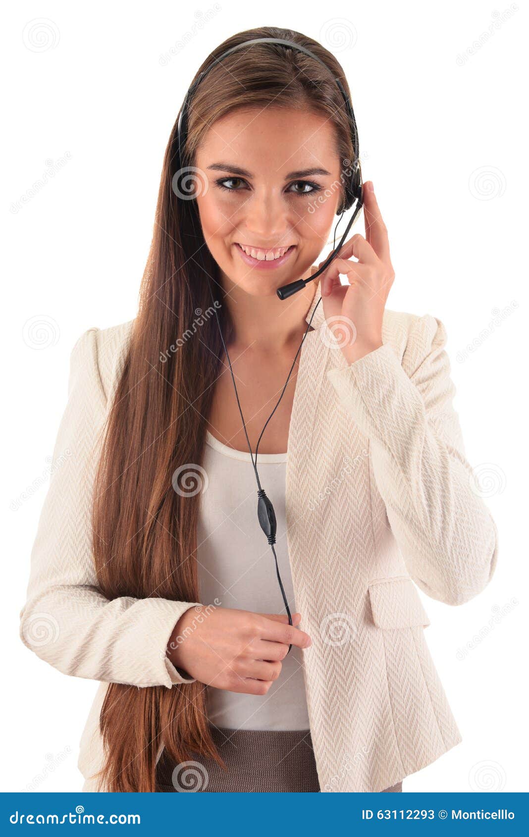 Call Center Operator Customer Support Helpdesk Stock Image
