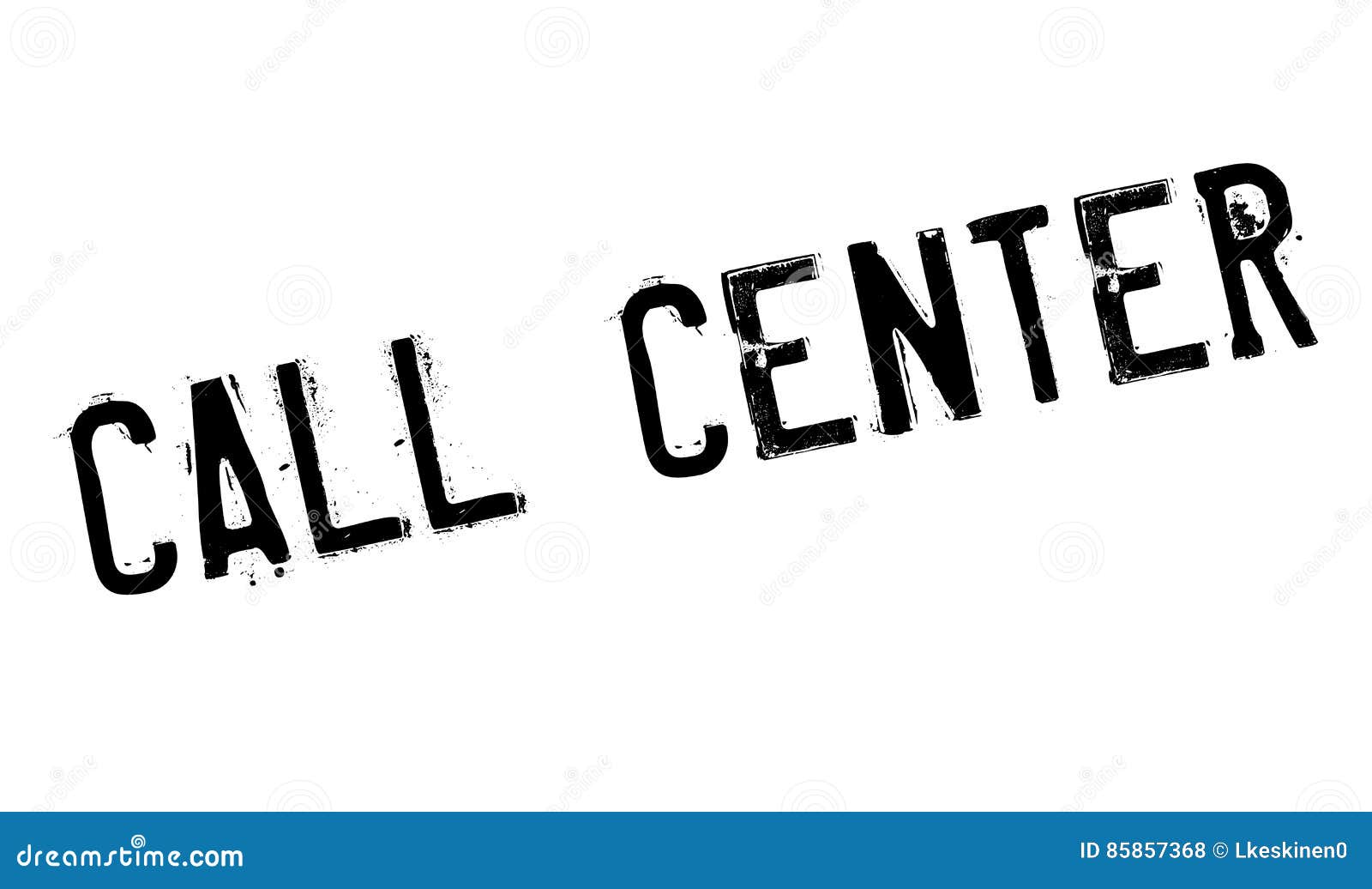 call center rubber stamp