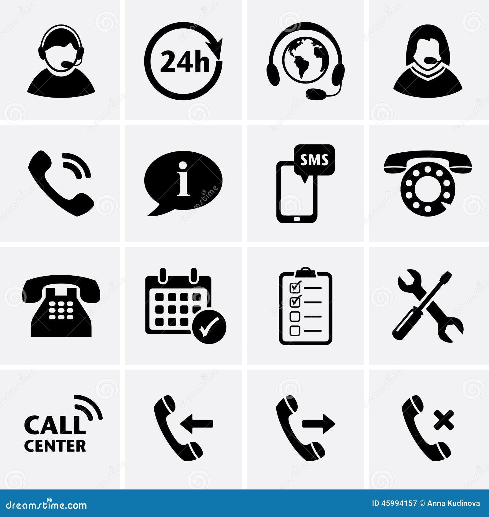 call center service icons