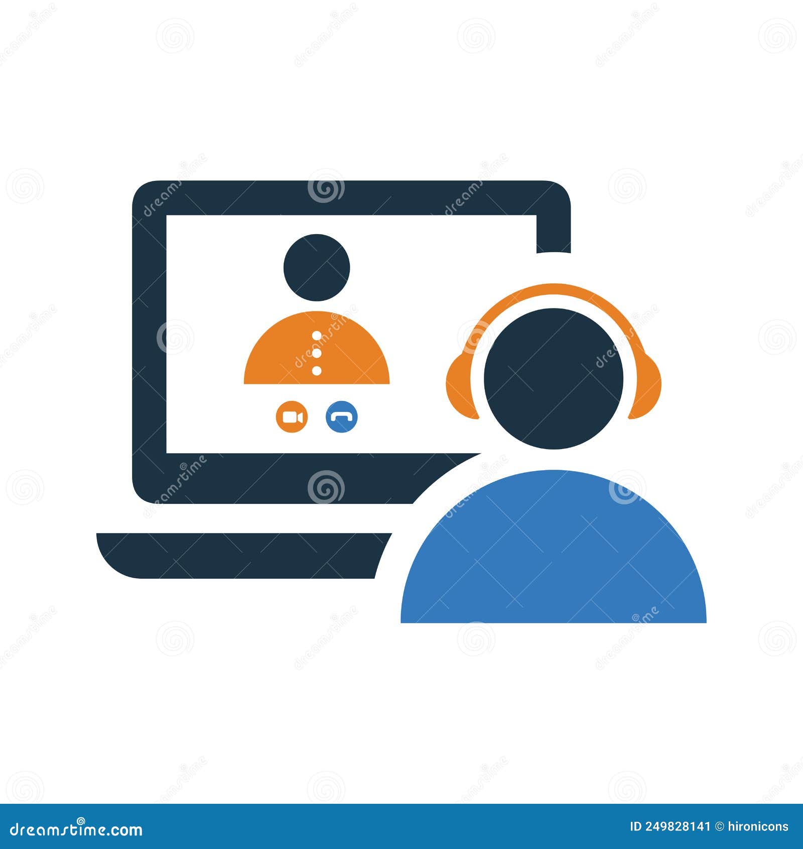 Call, Conference, Meeting Icon. Simple Editable Vector Graphics Stock