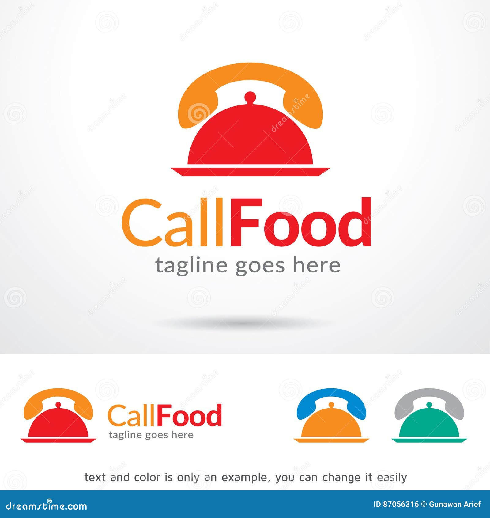 Call Food Logo Template Design Vector Stock Vector Illustration Of Brand Business 87056316