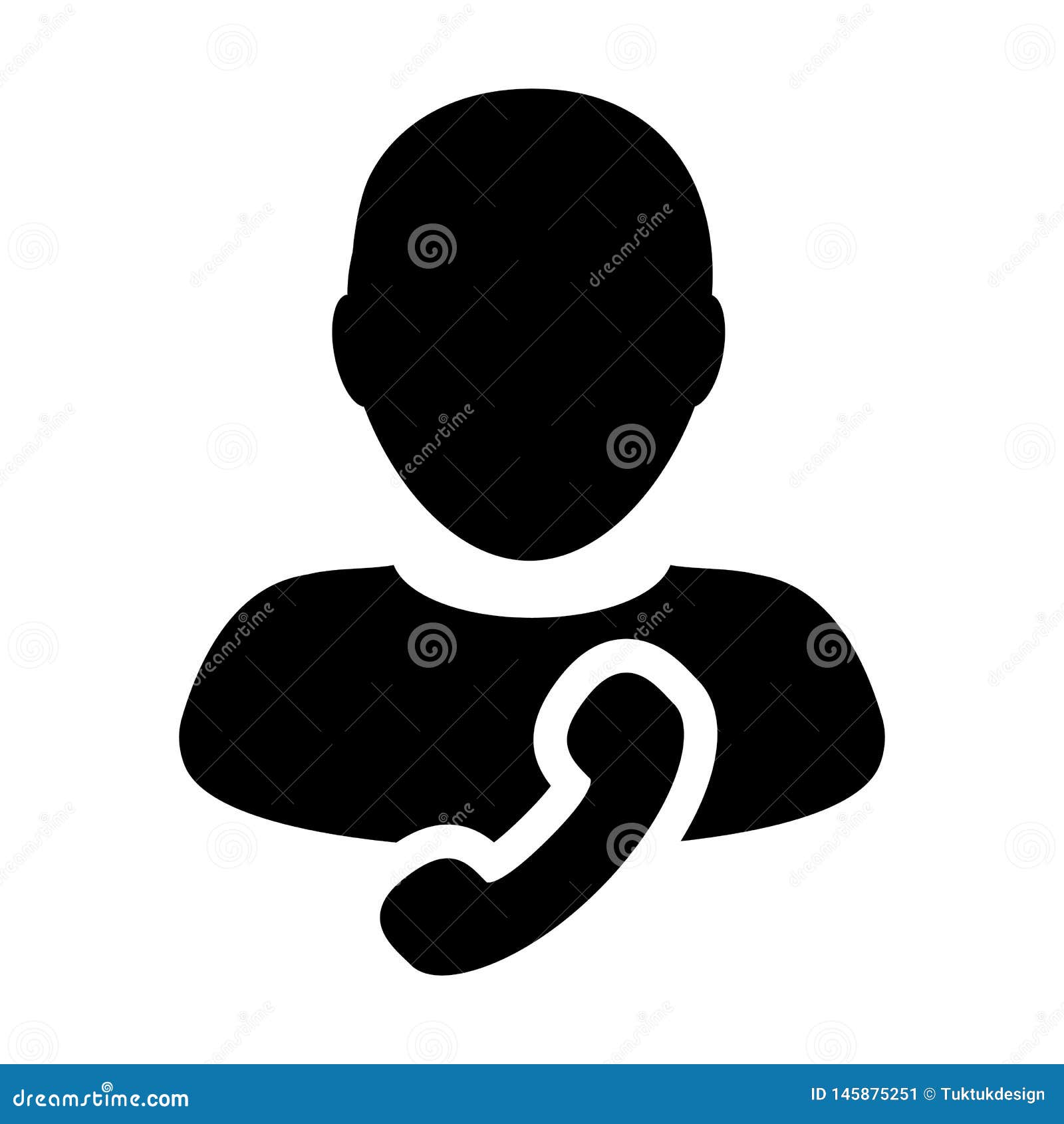 Phone icon vector male user person profile avatar symbol for contact -  Stock Image - Everypixel