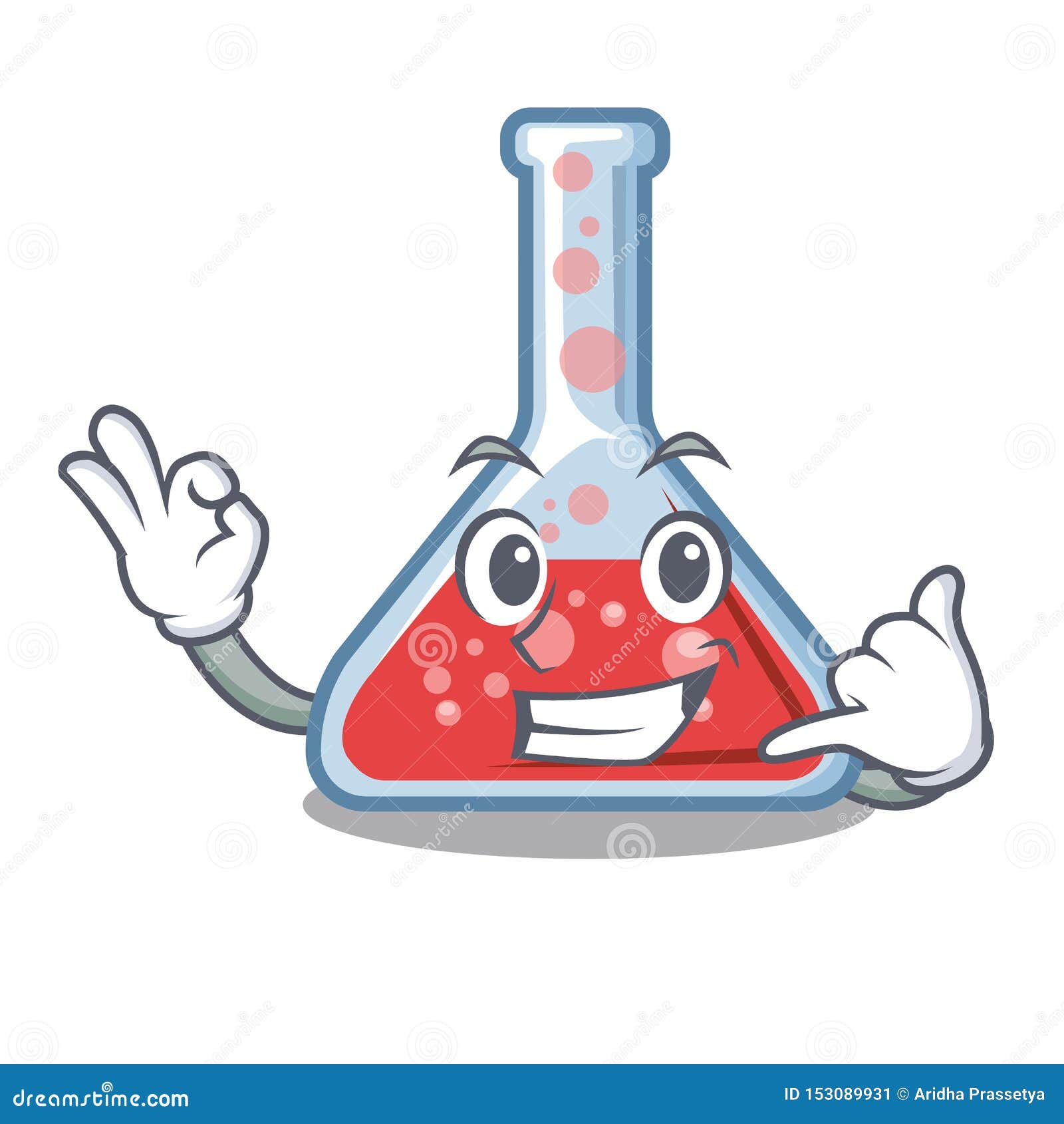 Call Me Erlenmeyer Flask in Cartoon Lab Room Stock Vector - Illustration of  glassware, cute: 153089931