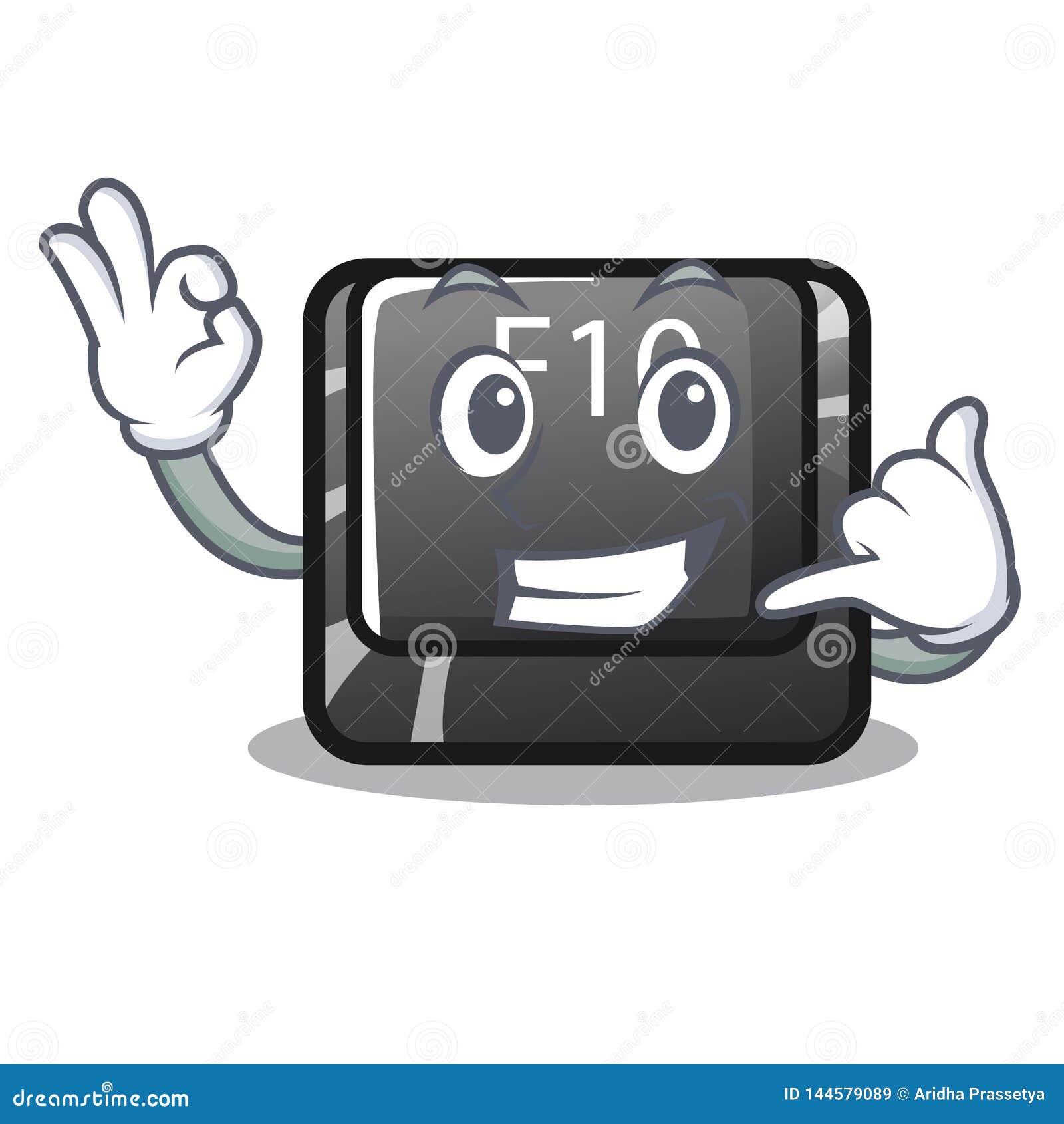 call me f10 button installed on cartoon computer