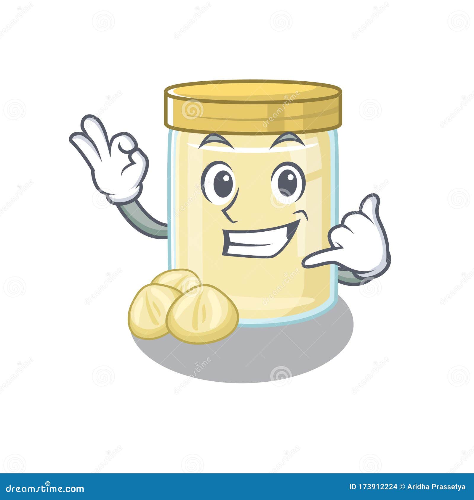 Call Me Funny Macadamia Nut Butter Cartoon Character Concept Stock Vector -  Illustration of pistachio, emoticon: 173912224