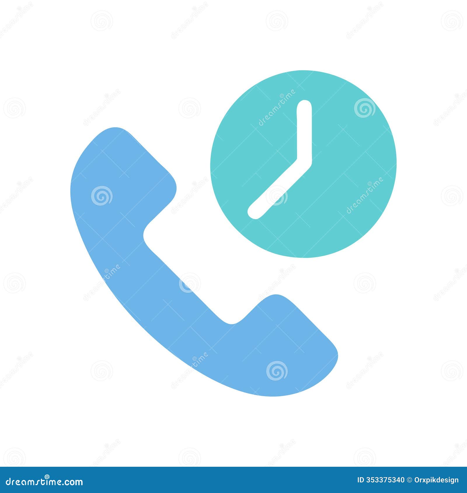call time icon for telecommunication