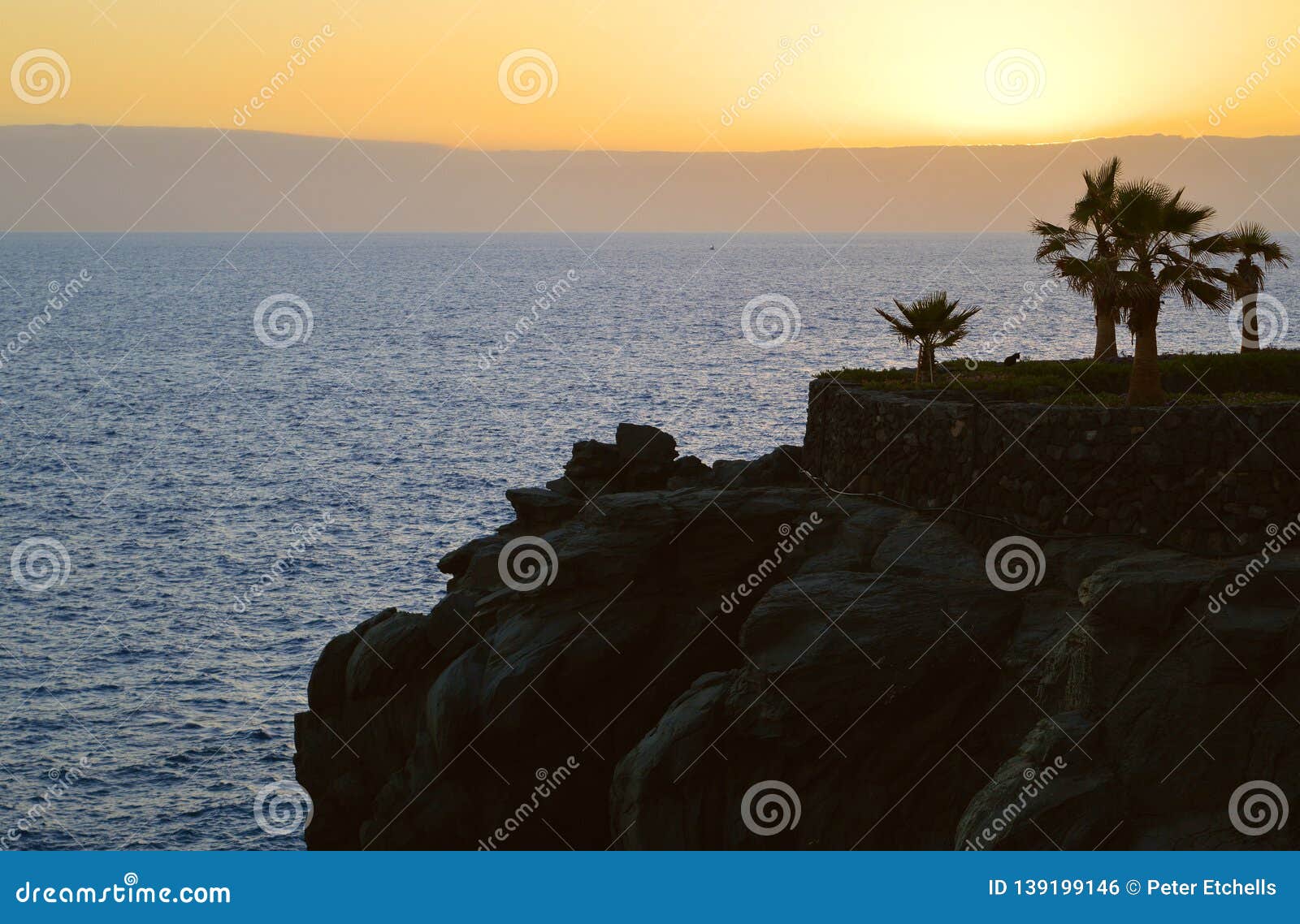 callao salvaje coast volcanic rock formation sunset