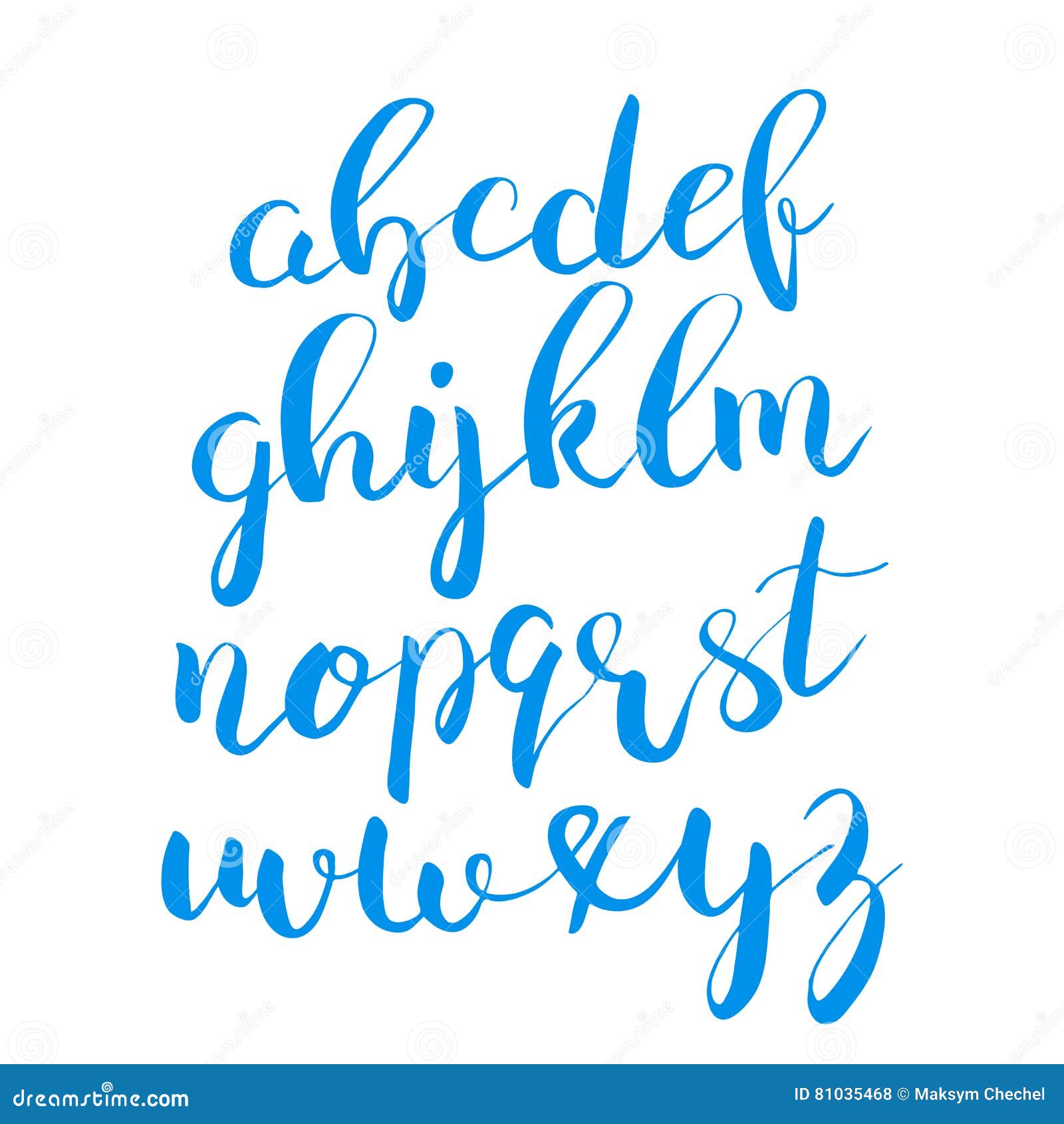 Calligraphic brushpen font stock vector. Illustration of calligraphic ...