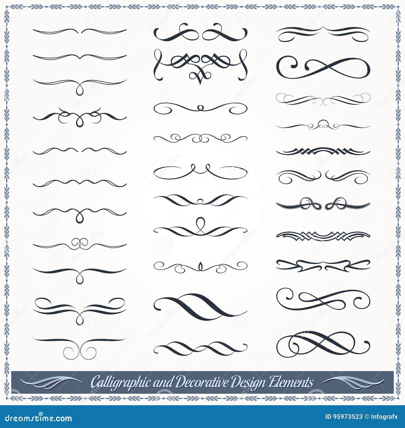 calligraphic and decorative  patterns collection