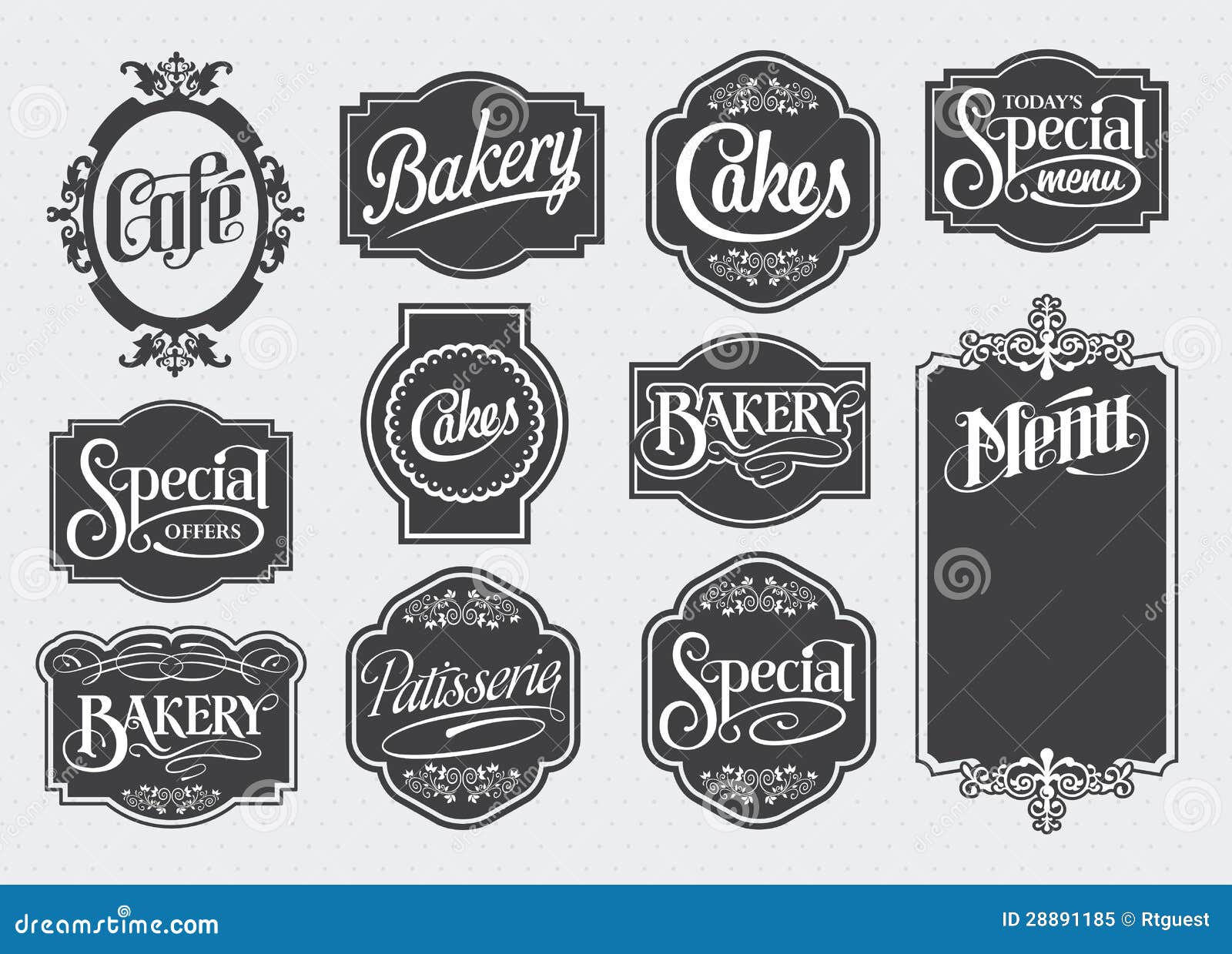 Download Calligraphic vintage signs stock vector. Illustration of ...
