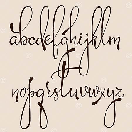 Calligraphy cursive font stock illustration. Illustration of lettering ...