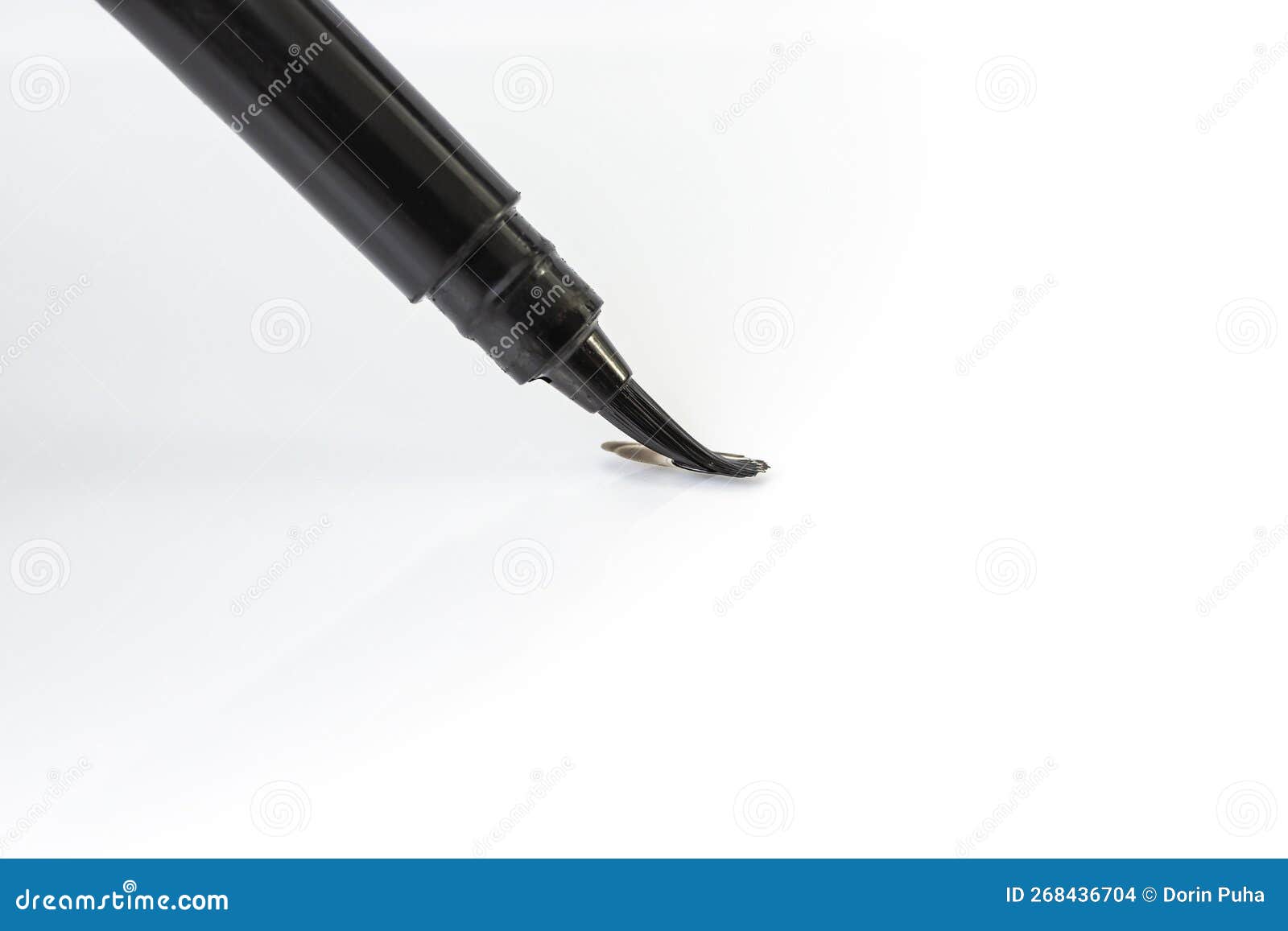 Calligraphy Fountain Pen Brush Isolated on White Stock Photo Image of