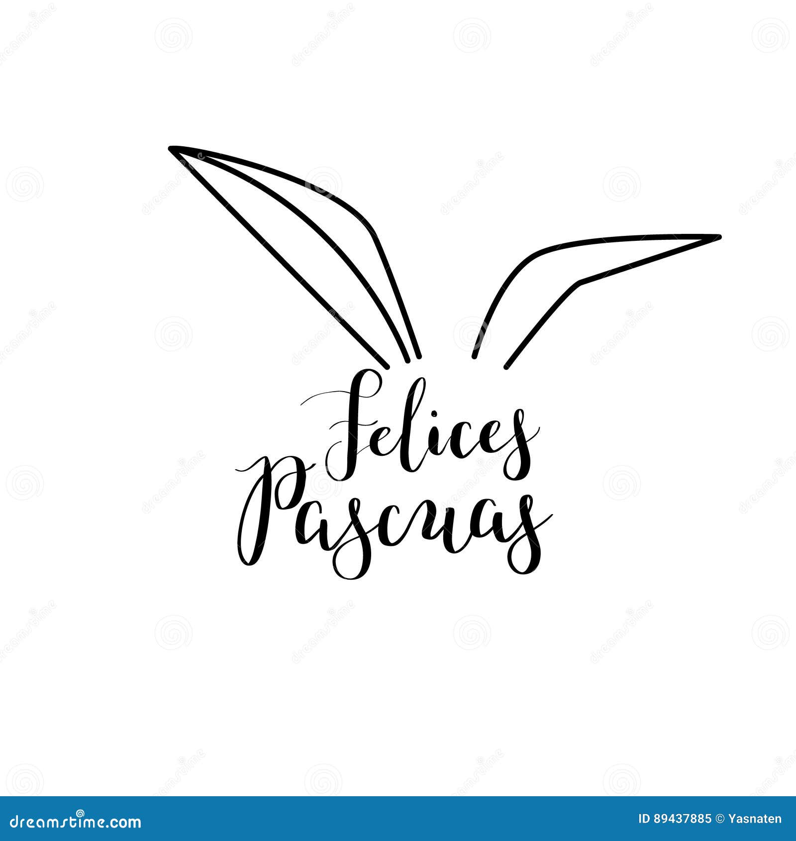 calligraphy hand-drawn felices pascuas lettering in spanish