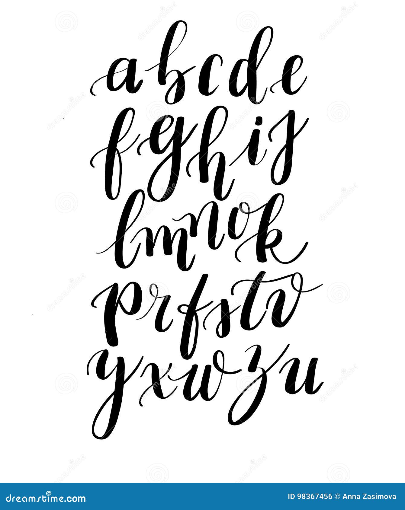 Calligraphy Hand-written Fonts. Handwritten Brush Style Modern ...