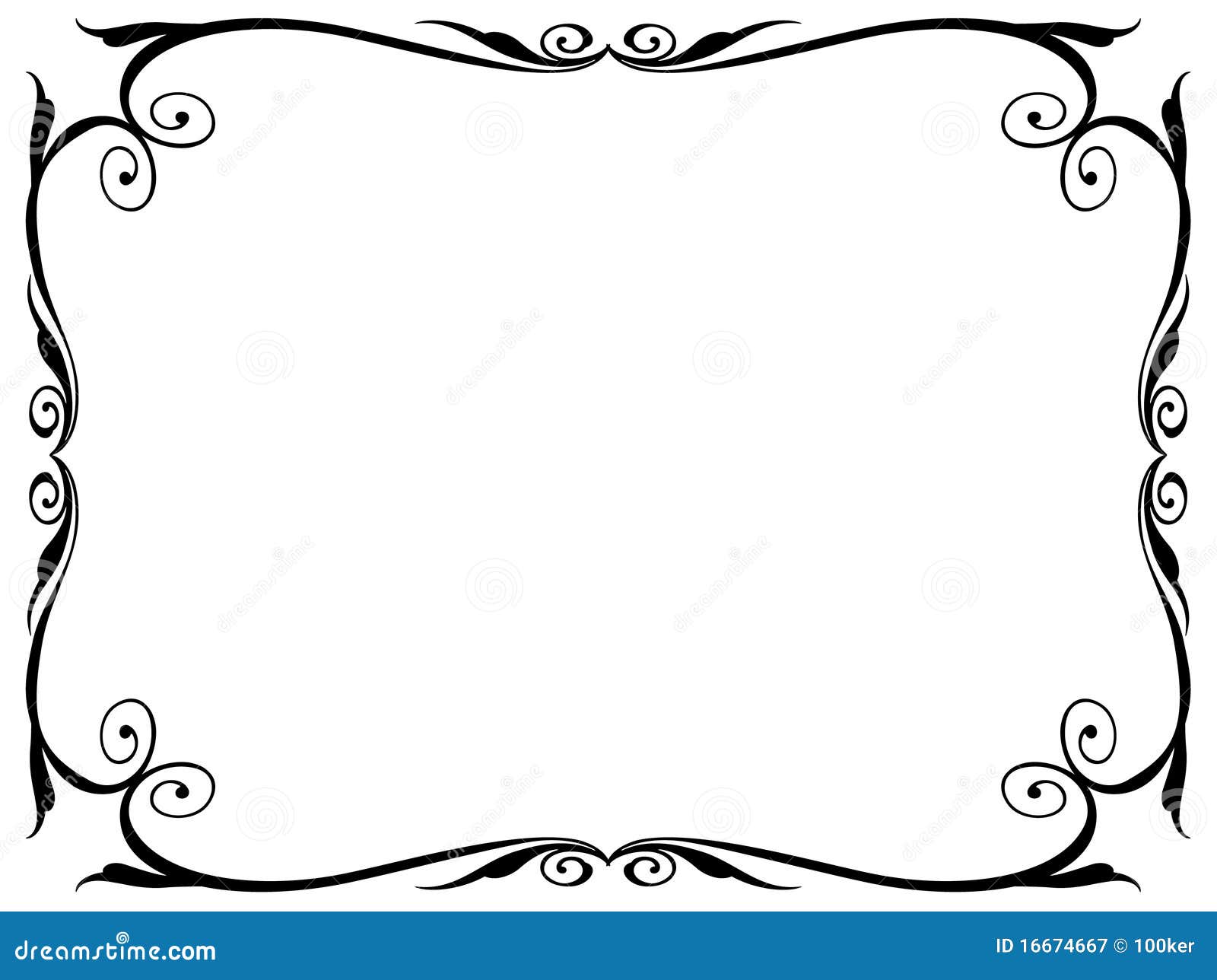 calligraphy ornamental decorative frame 16674667