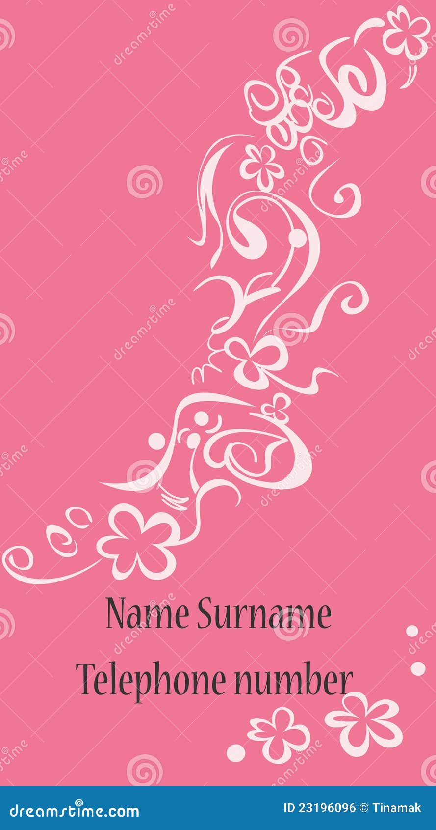 Calling card stock vector. Illustration of beauty, business 23196096