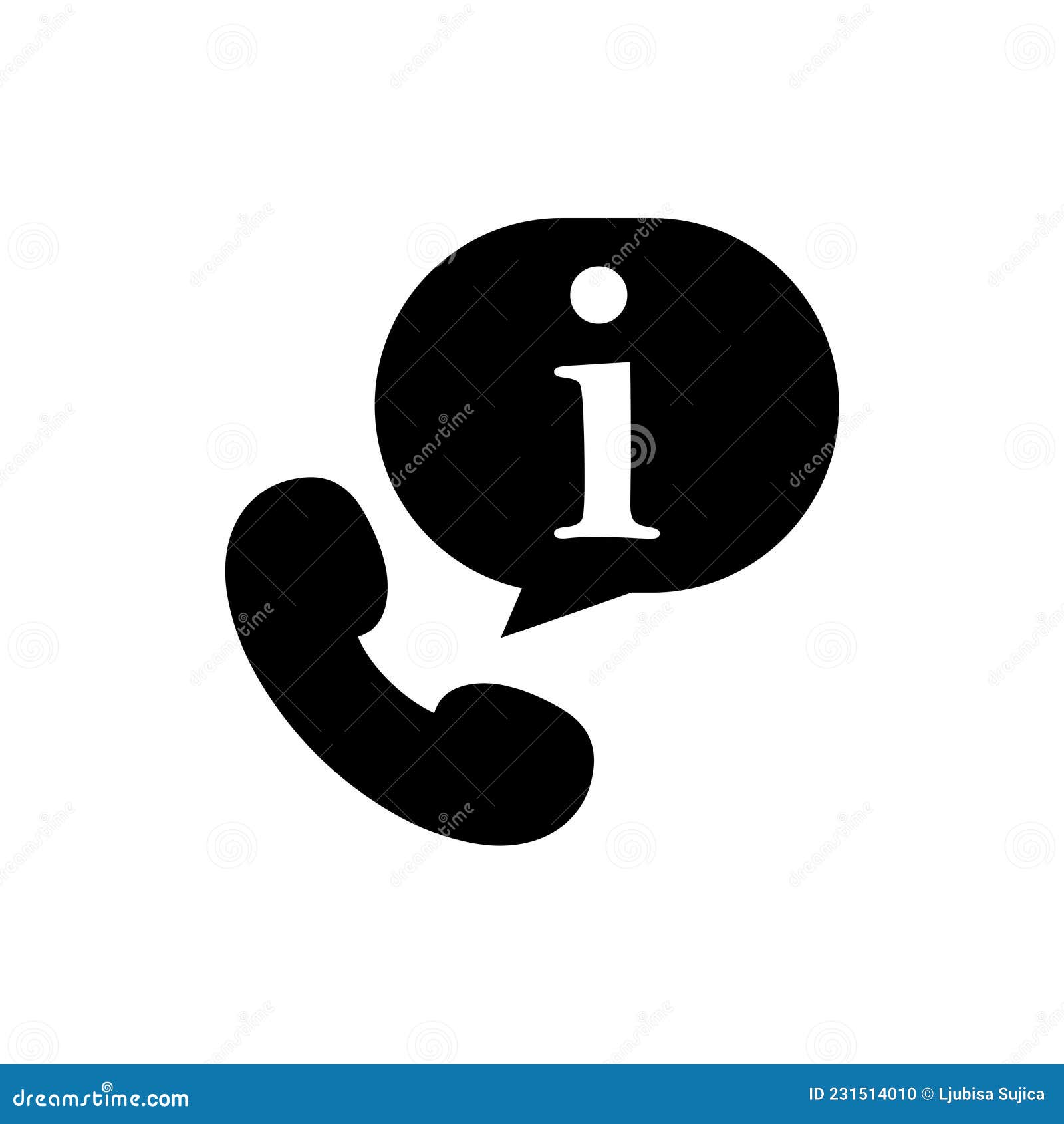 calling information icon. call info center icon  on white background