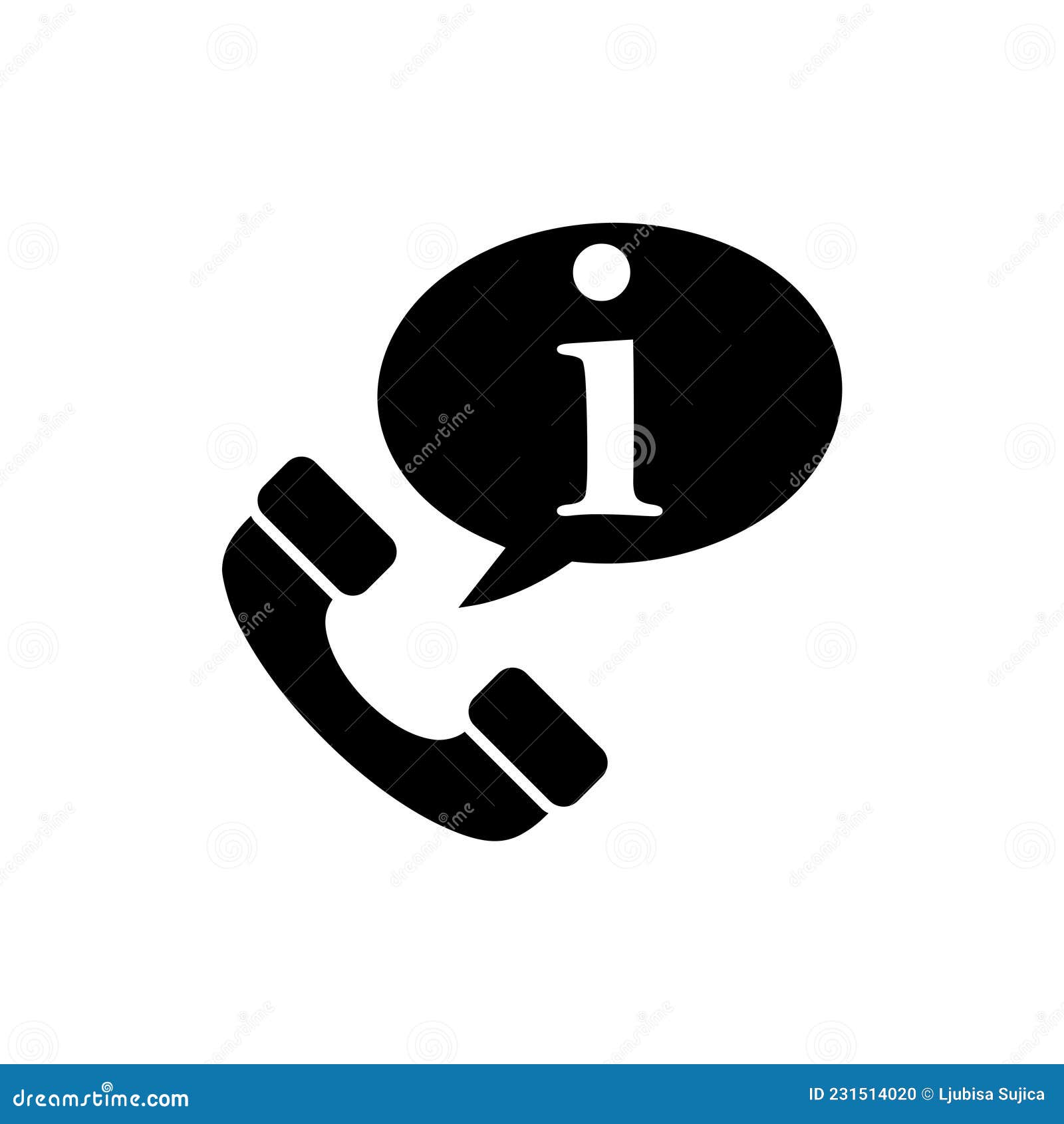 calling information icon. call info center icon  on white background