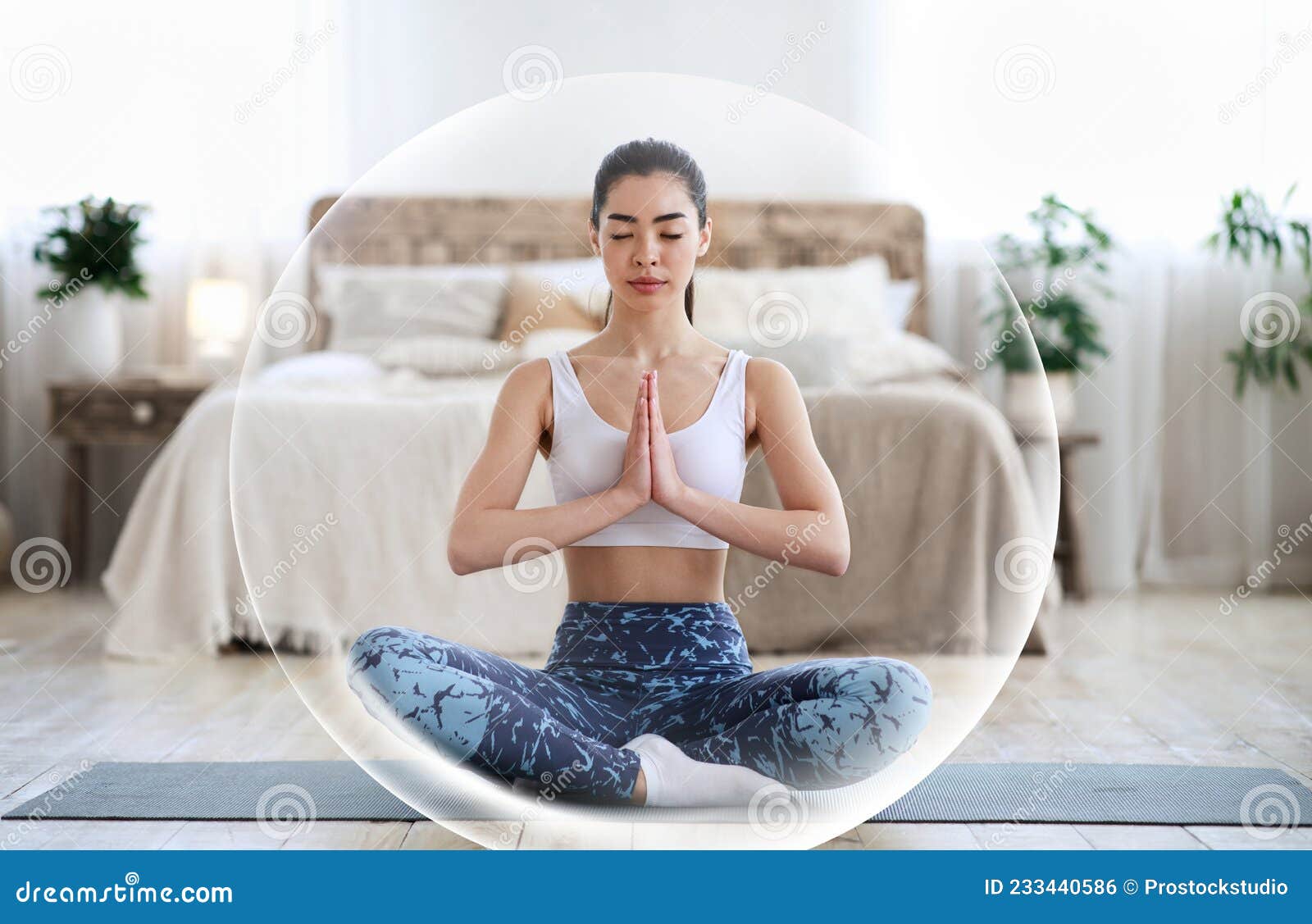 Woman Meditating Bubble Stock Photos - Free & Royalty-Free Stock