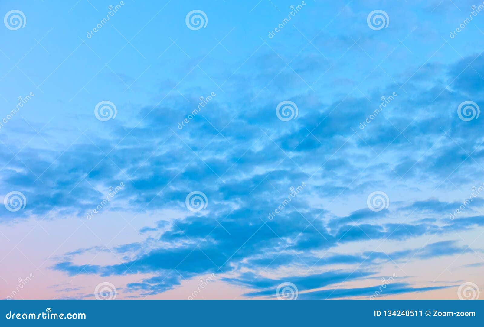 calm evening sky with clouds