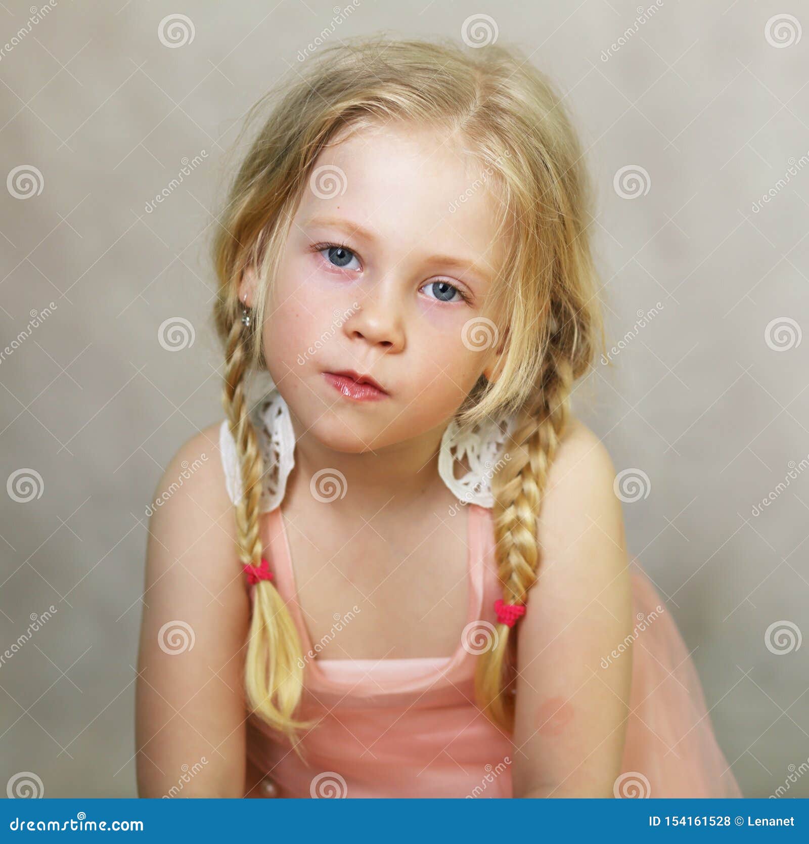 Calm little girl stock photo. Image of loneliness, child 154161528