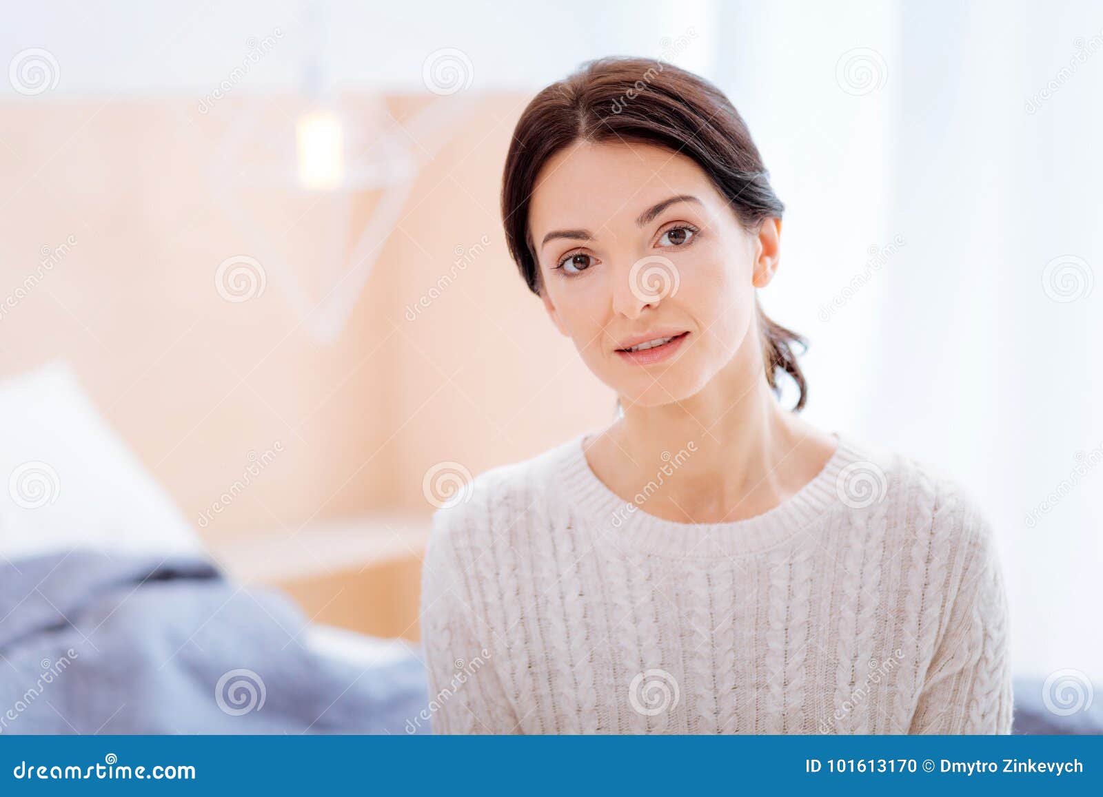 Kind Young Mother Waiting for Her Daughter Stock Photo - Image of ...