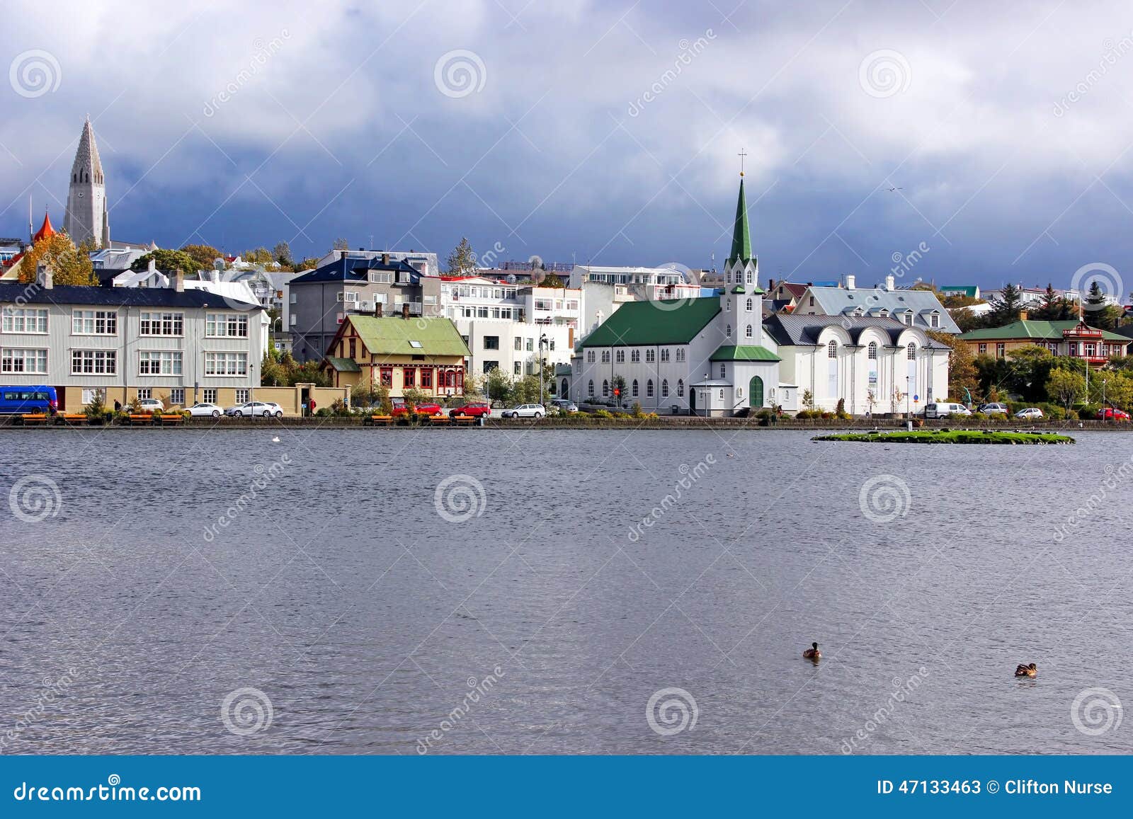 a calm reykjavik in iceland