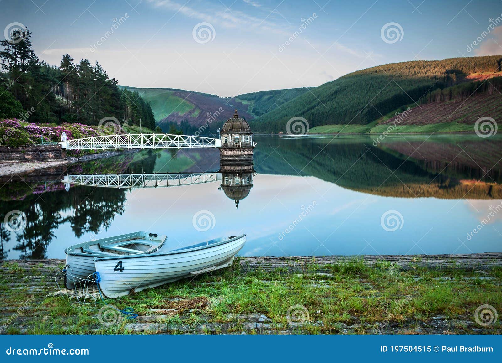 the calm waters of talla reservoir.