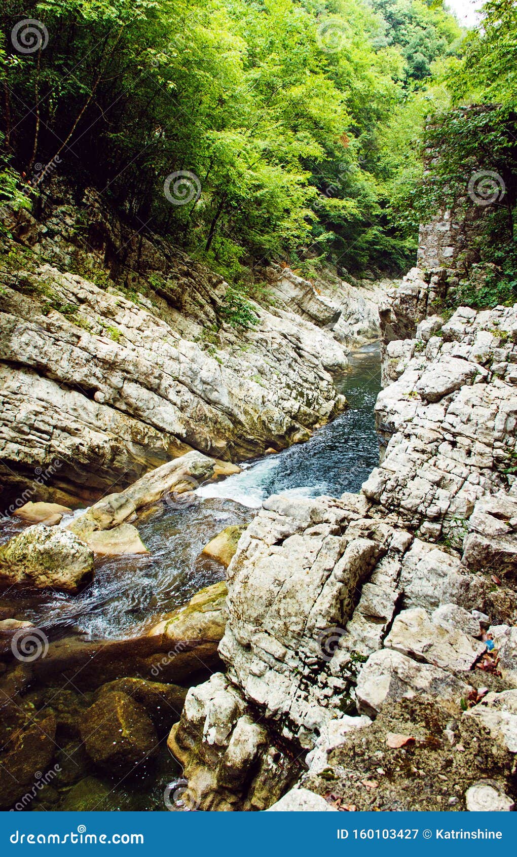 calore river near felitto in campania, italy