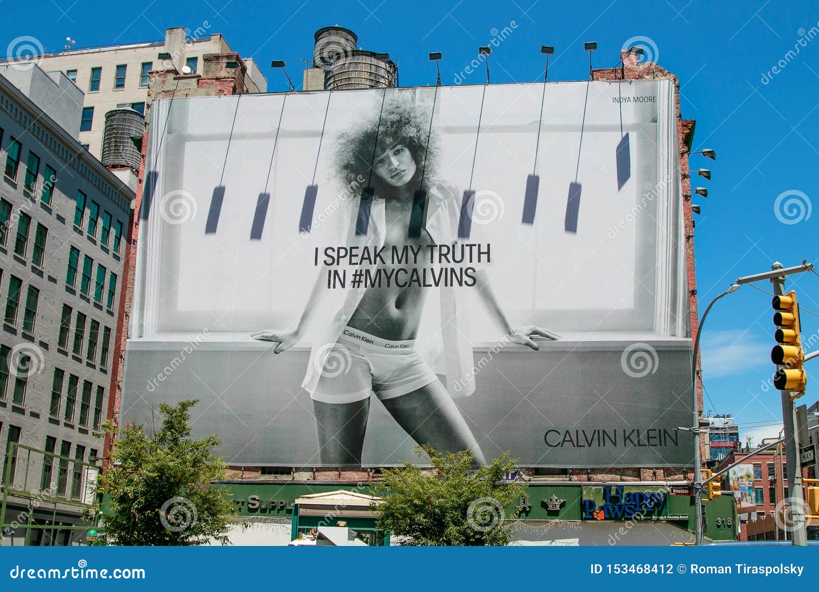 Calvin Klein billboard editorial photography. Image of manhattan - 153468412