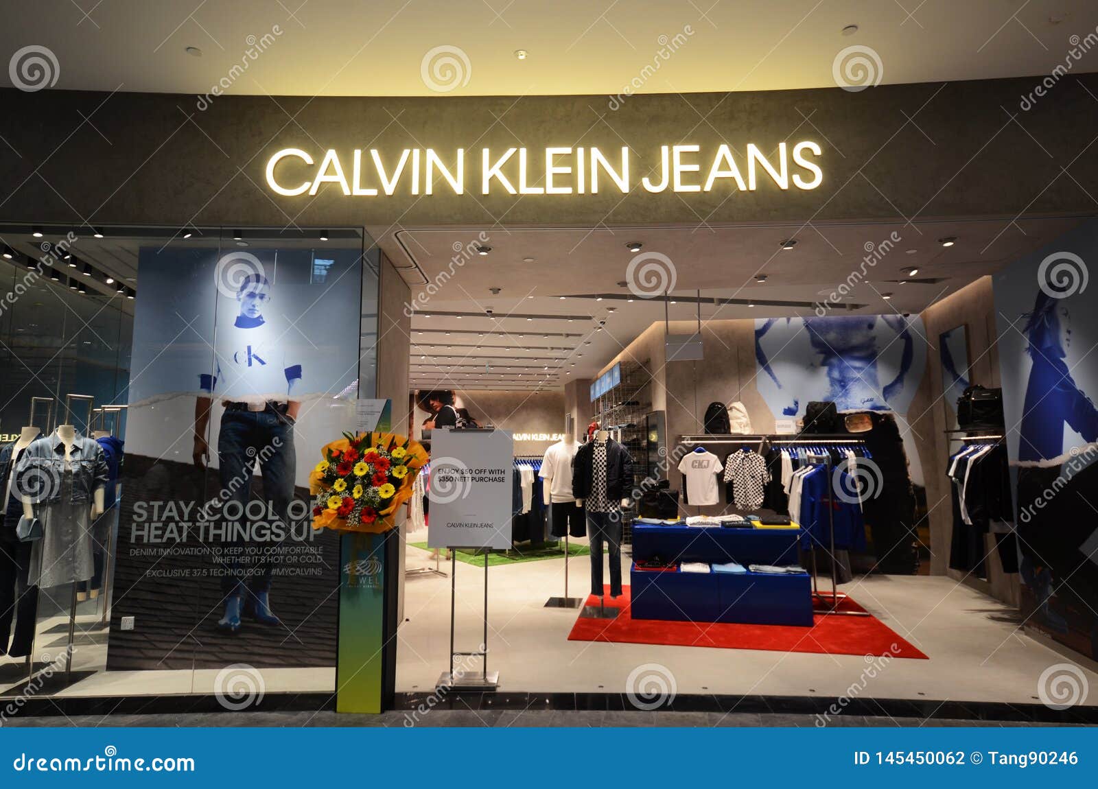 Calvin Klein Jeans Shop Front Located Inside the Jewal Changi Airport ...
